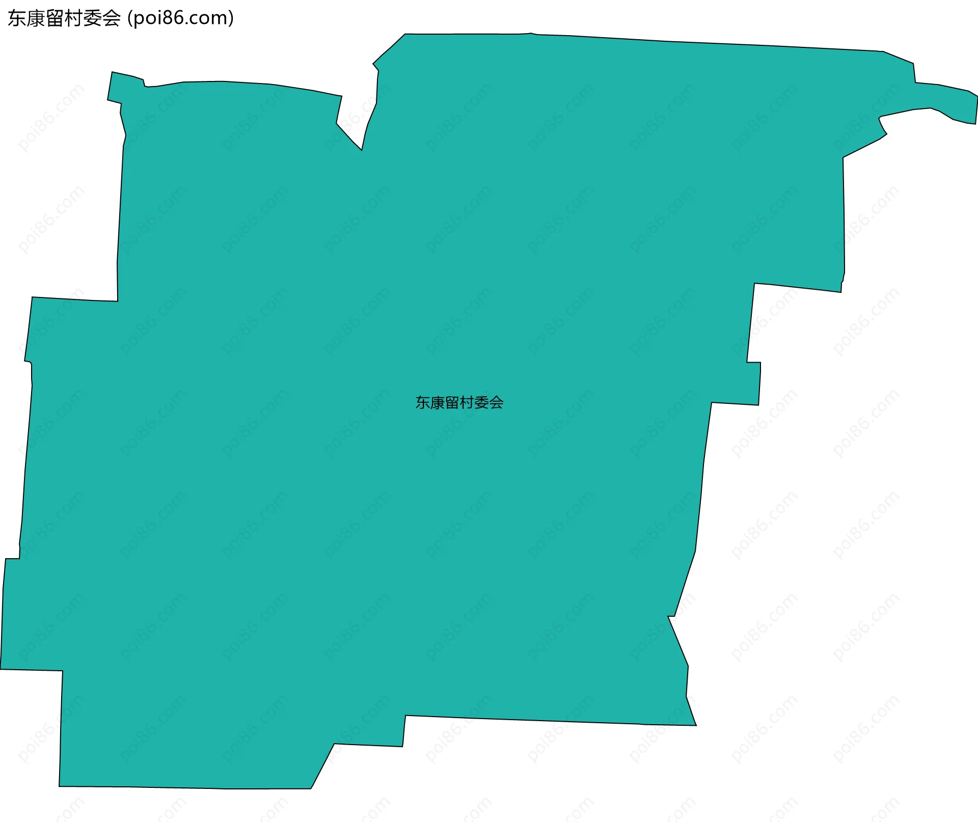 东康留村委会边界地图