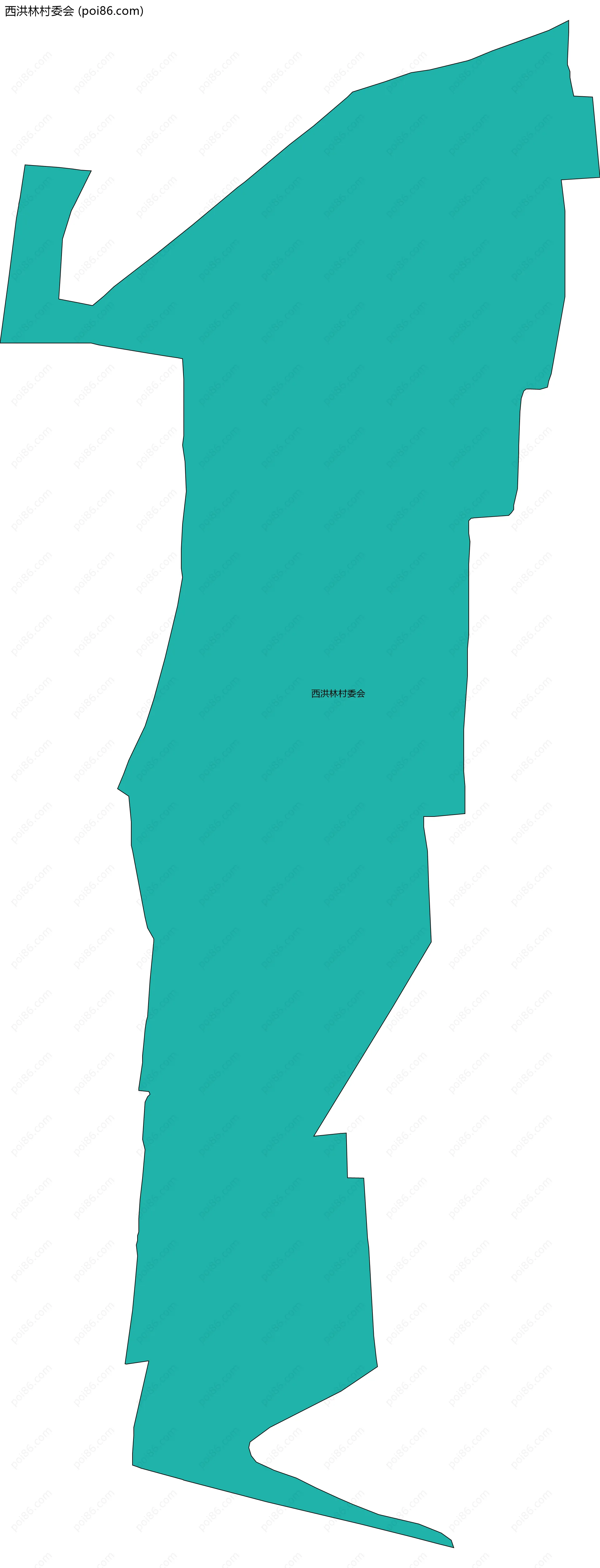 西洪林村委会边界地图