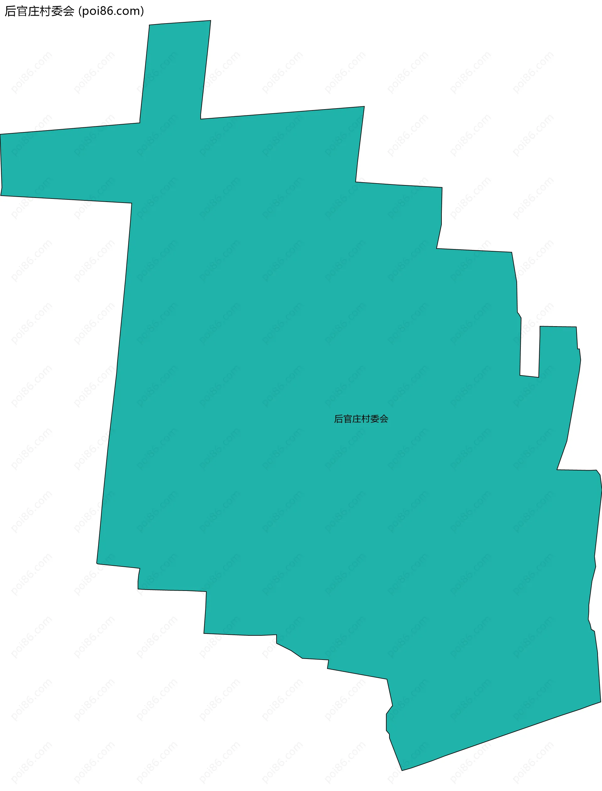 后官庄村委会边界地图