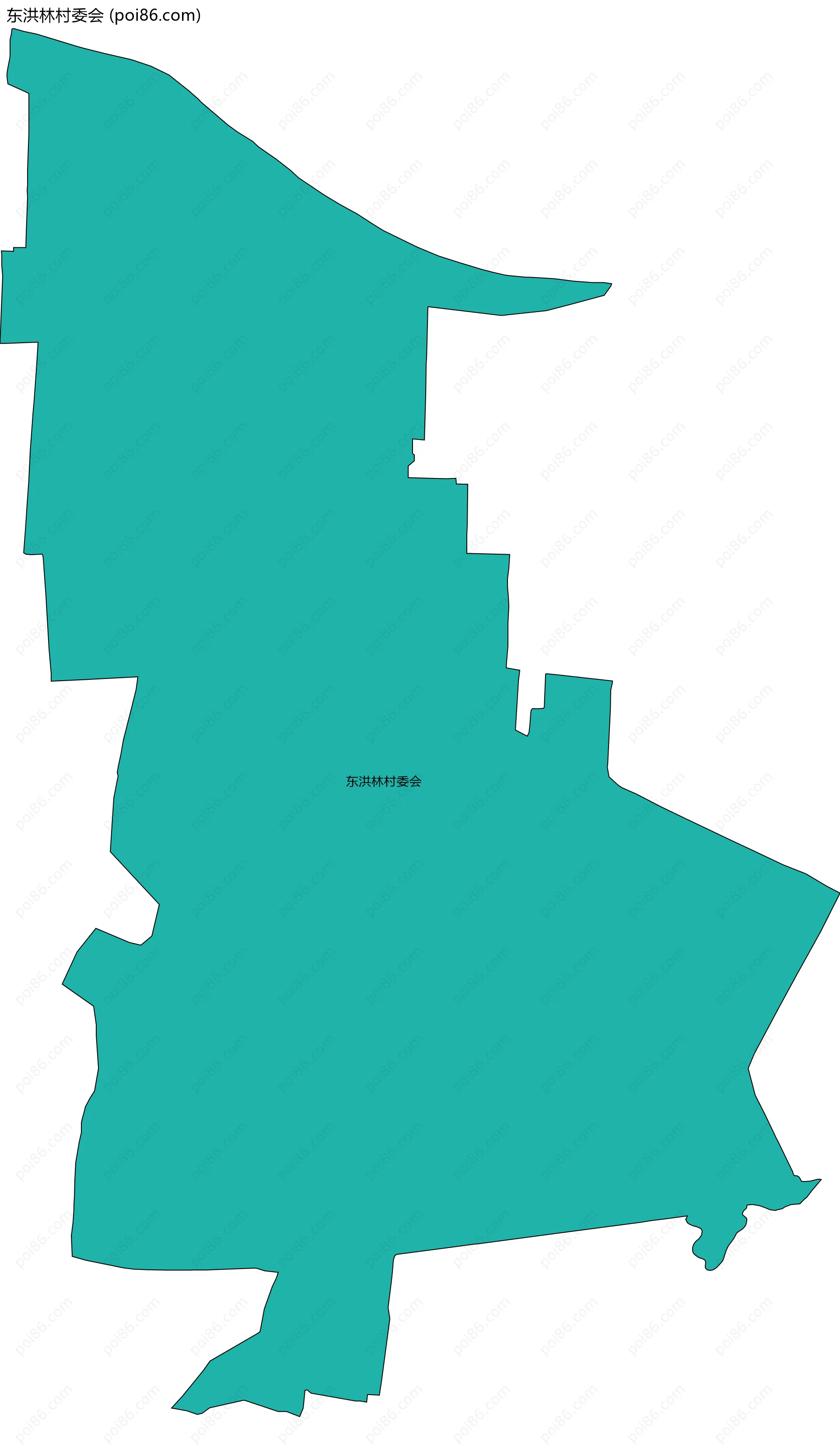 东洪林村委会边界地图