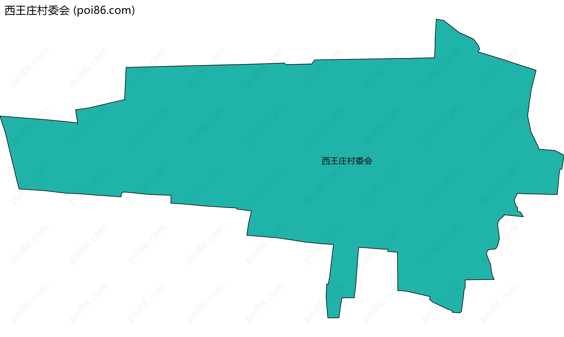 西王庄村委会边界地图