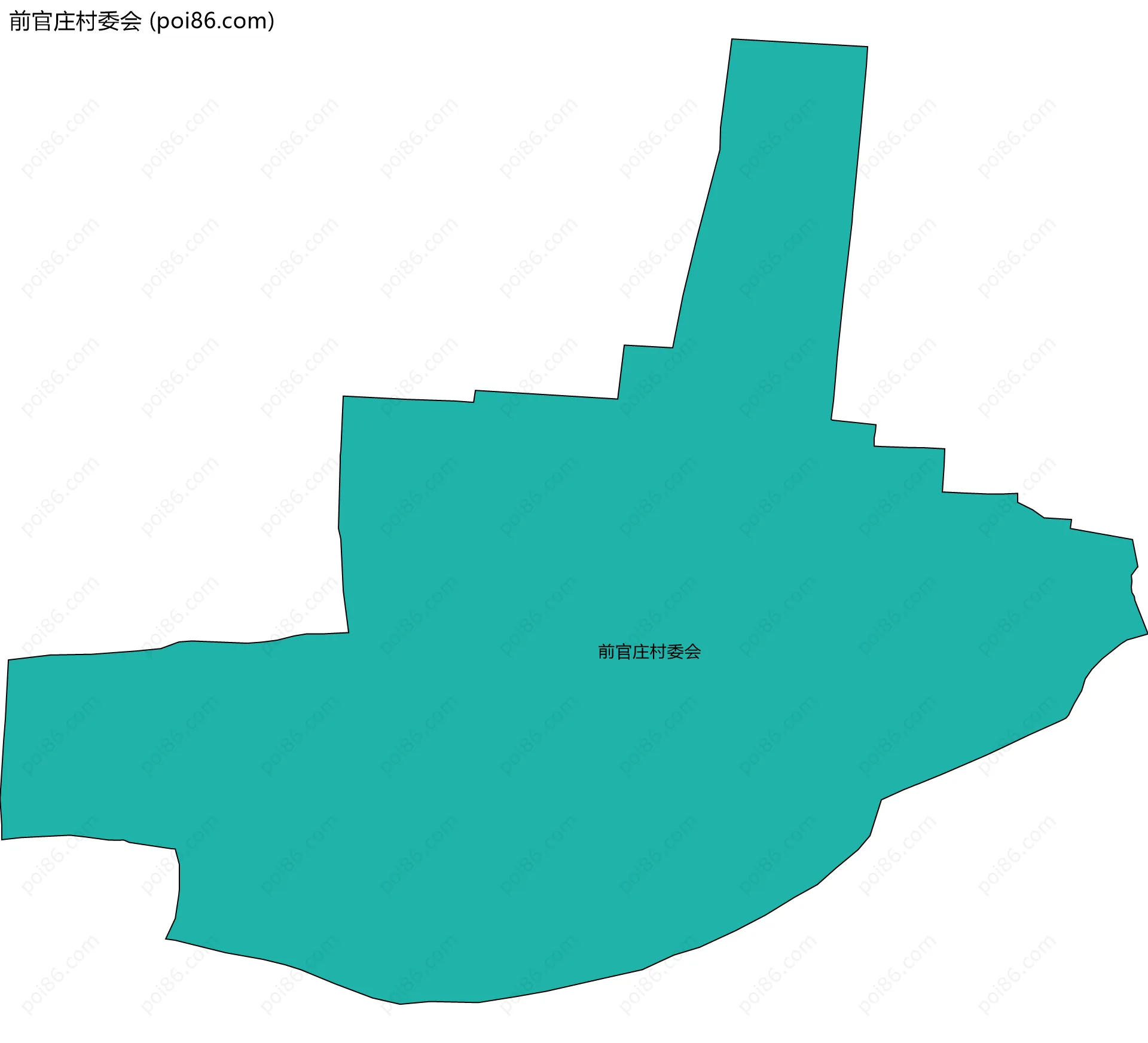 前官庄村委会边界地图