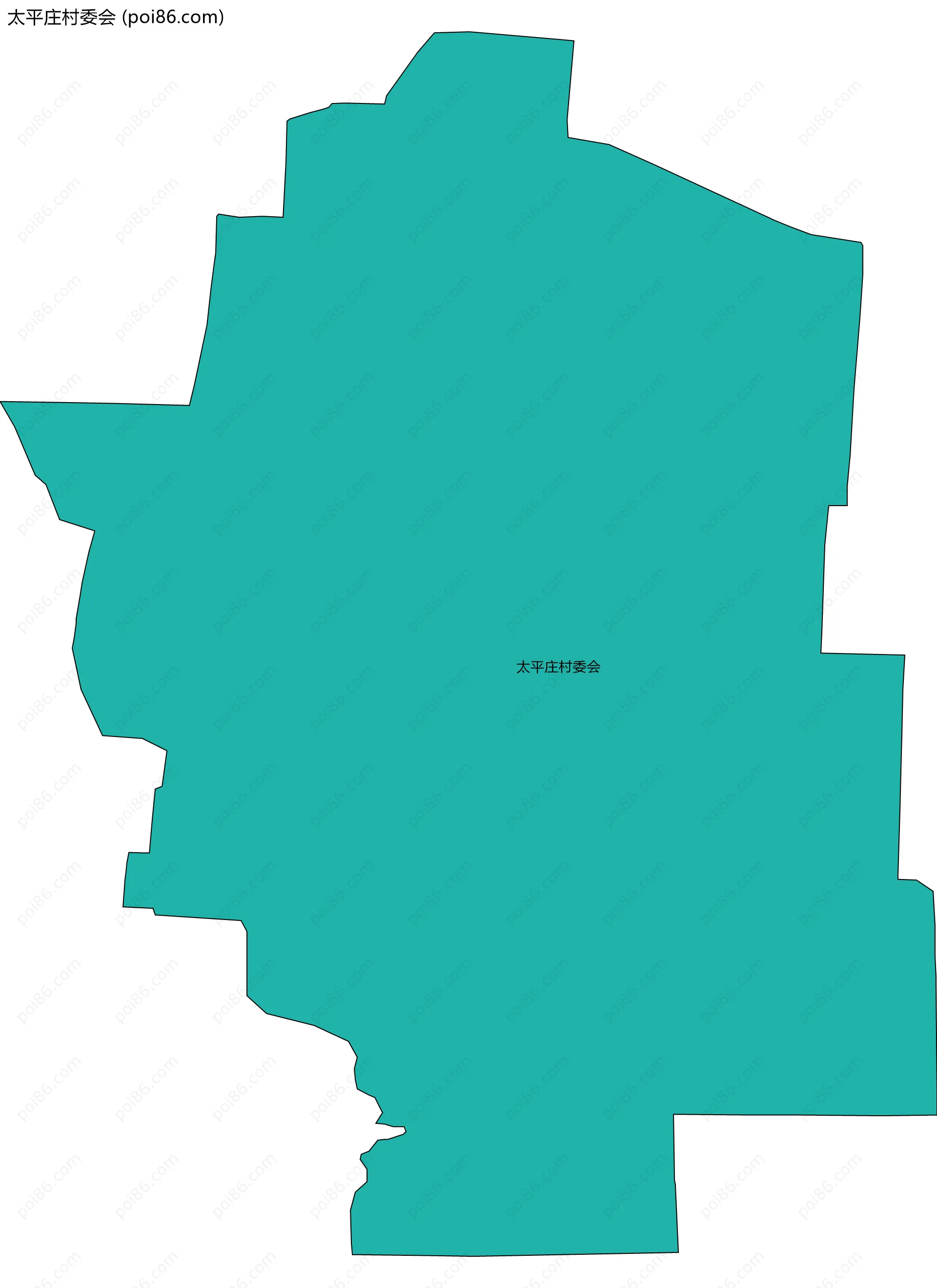 太平庄村委会边界地图