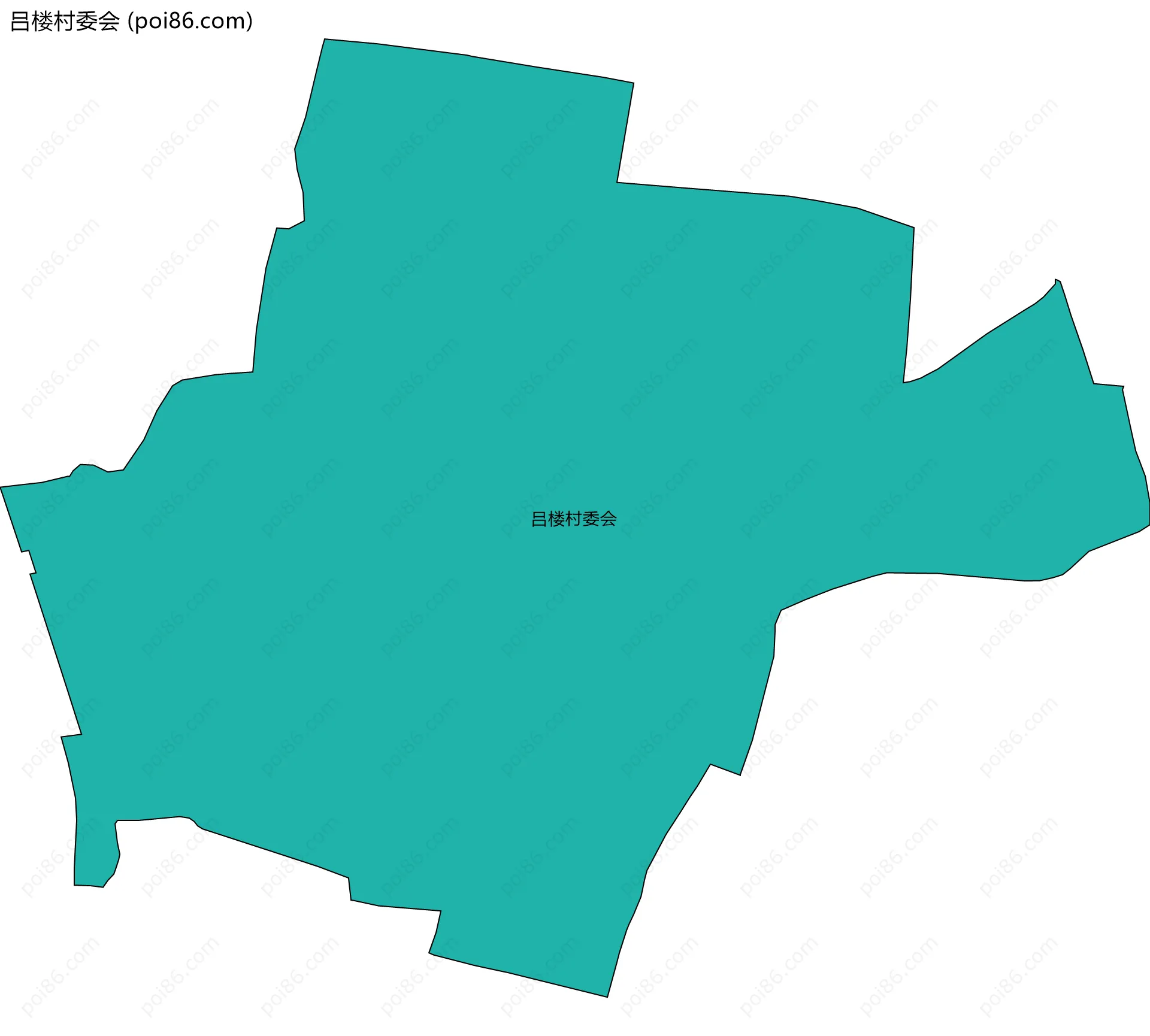 吕楼村委会边界地图