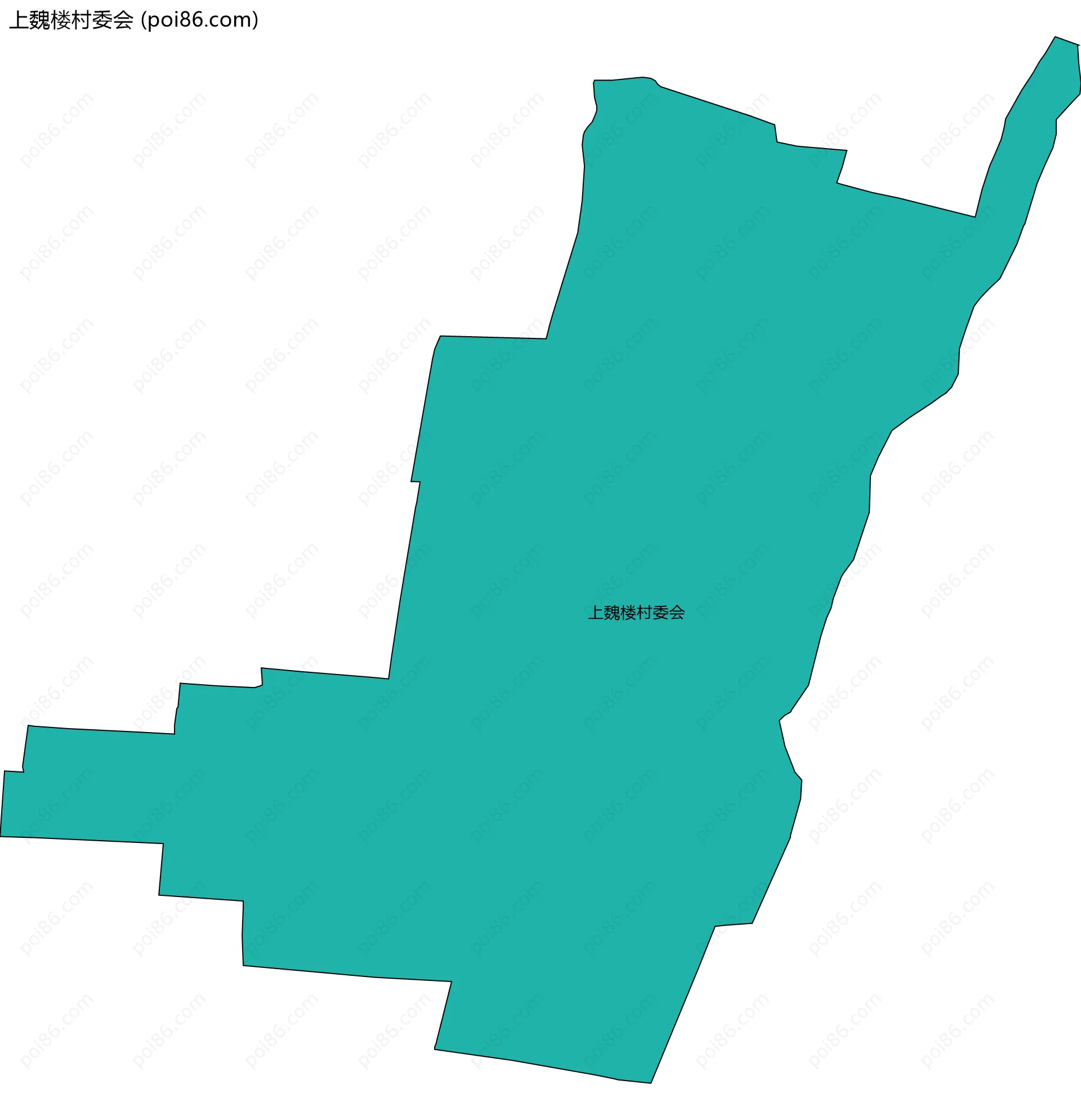 上魏楼村委会边界地图