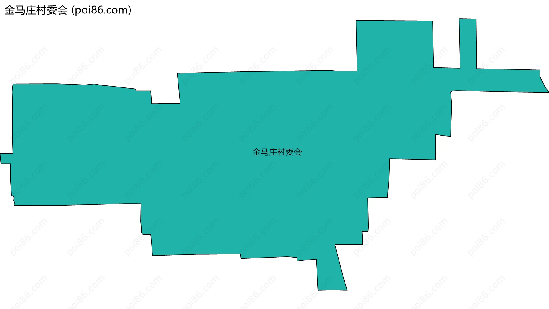 金马庄村委会边界地图
