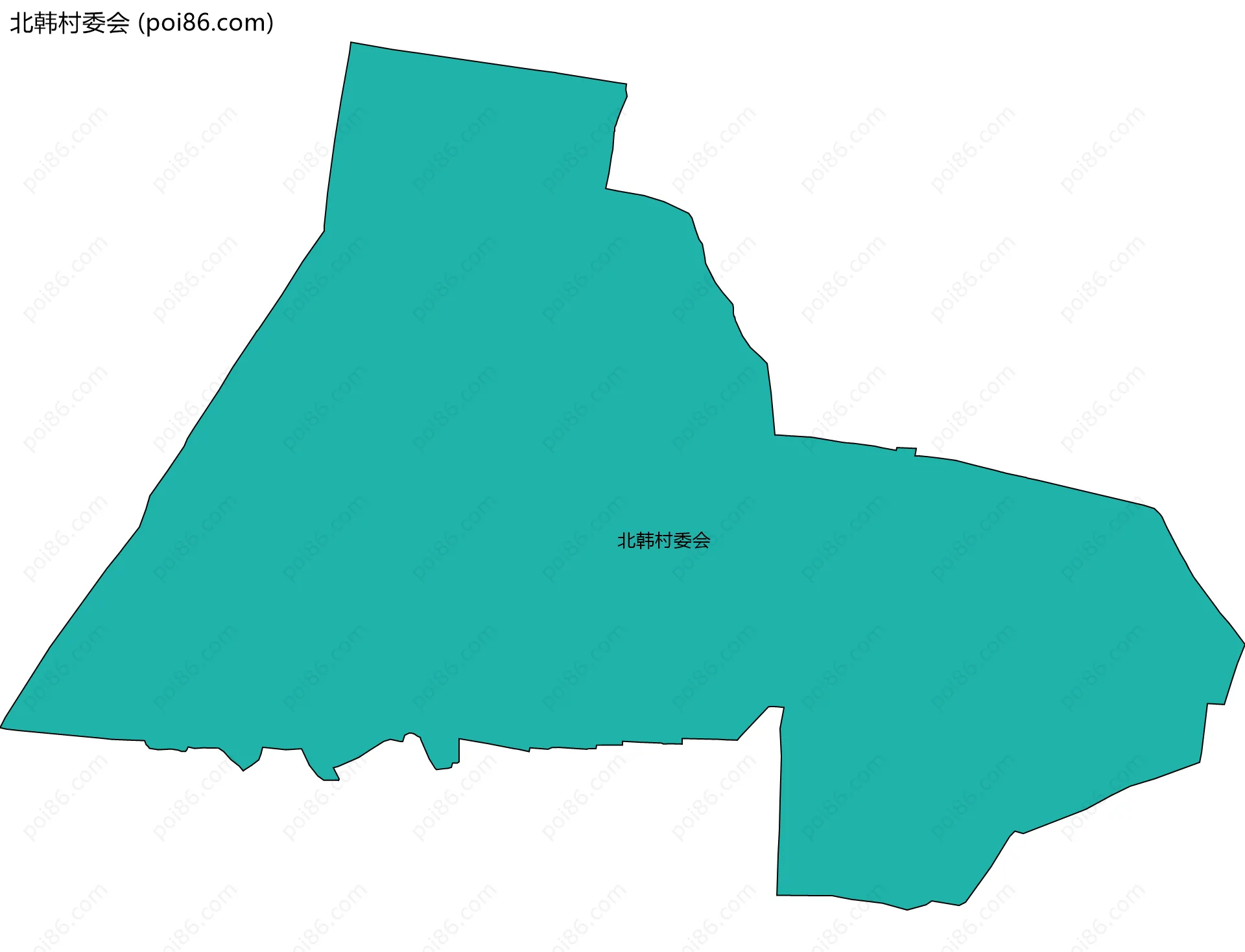 北韩村委会边界地图