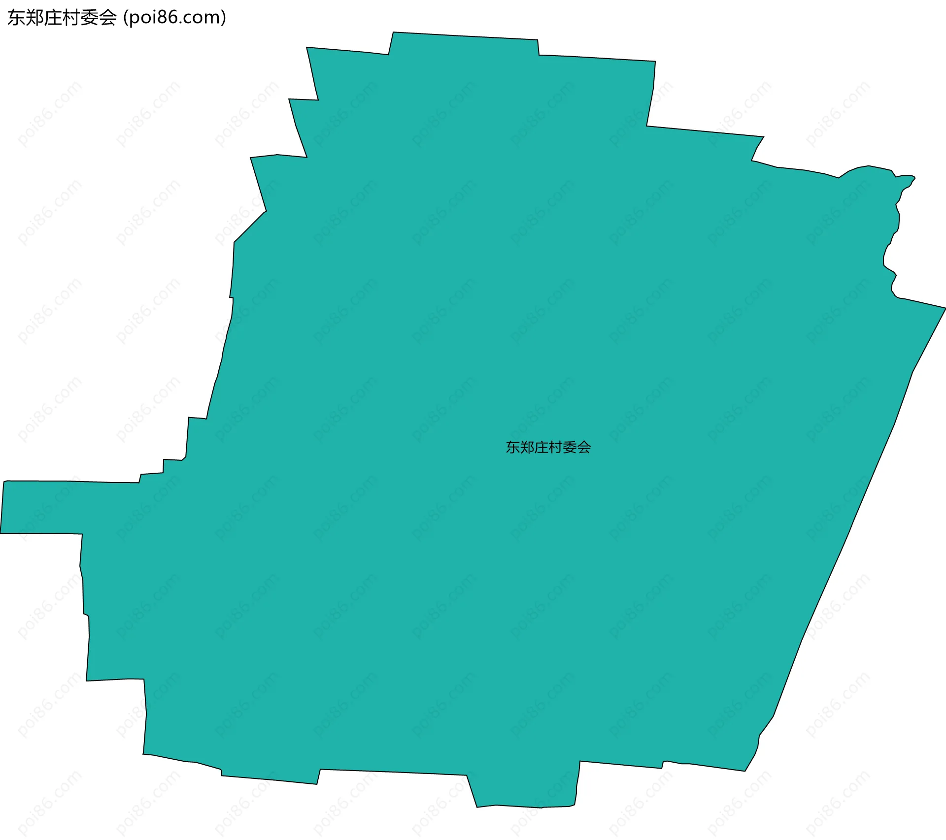 东郑庄村委会边界地图