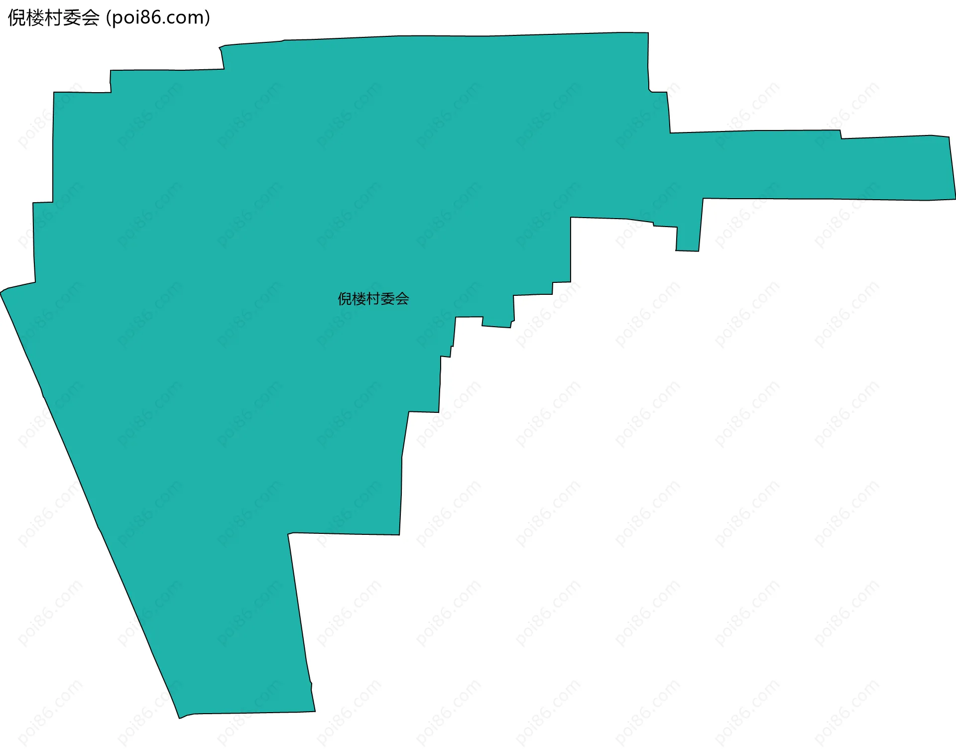 倪楼村委会边界地图