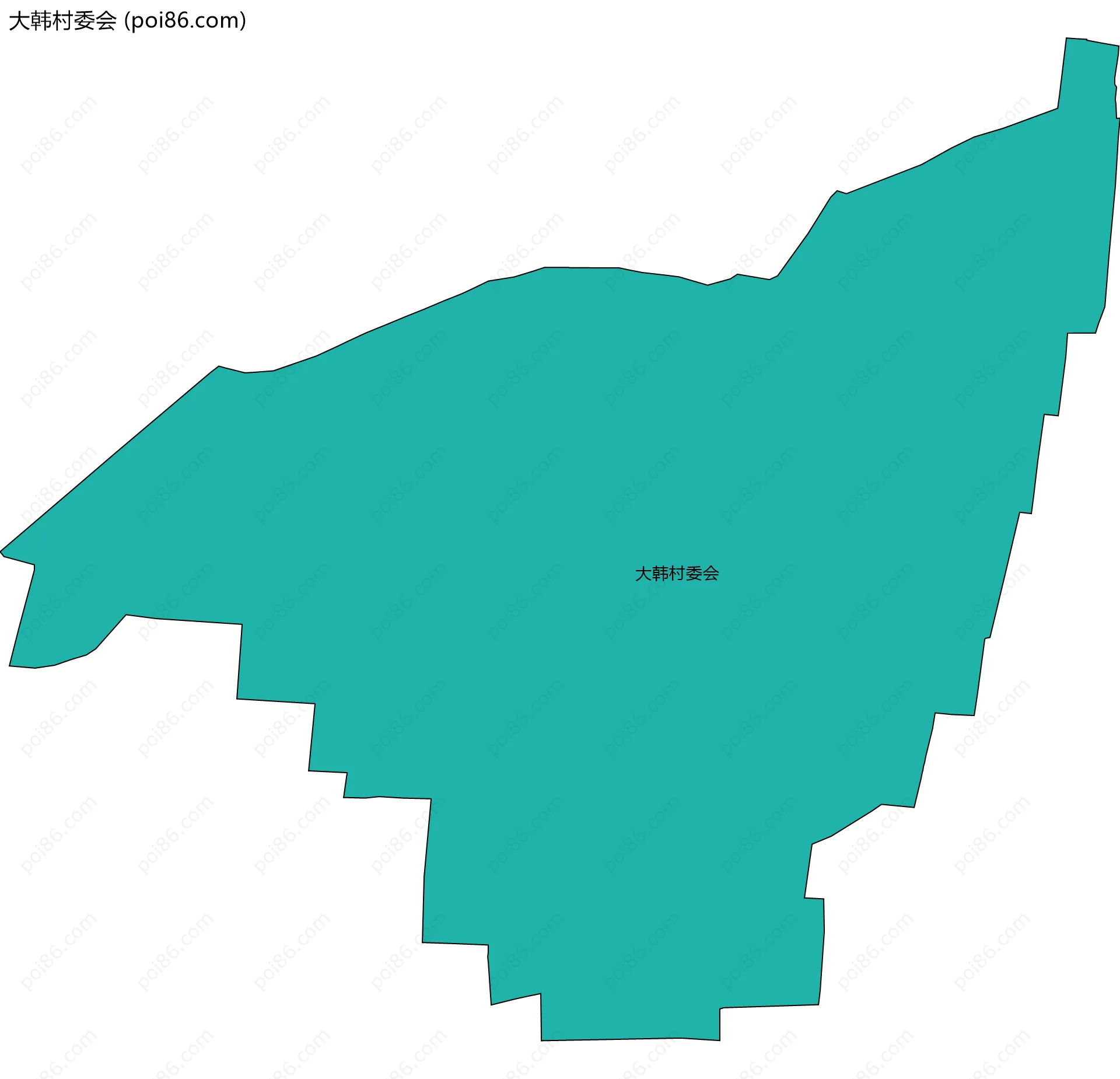 大韩村委会边界地图