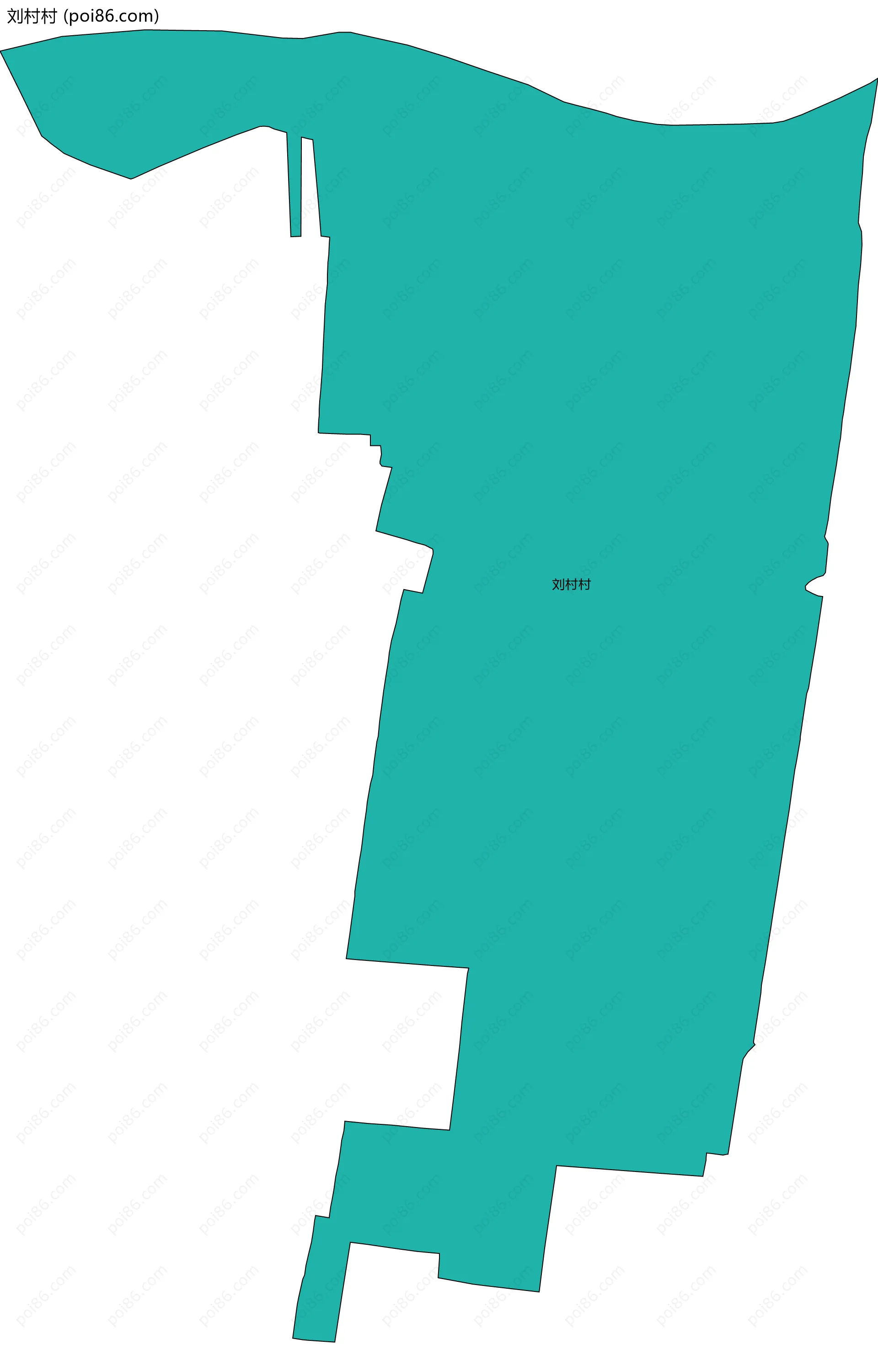 刘村村边界地图