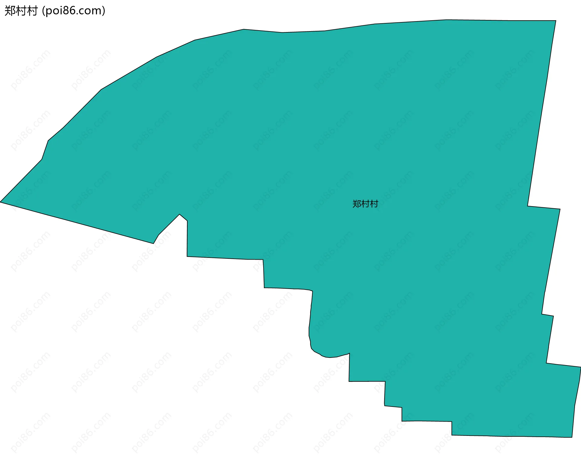 郑村村边界地图