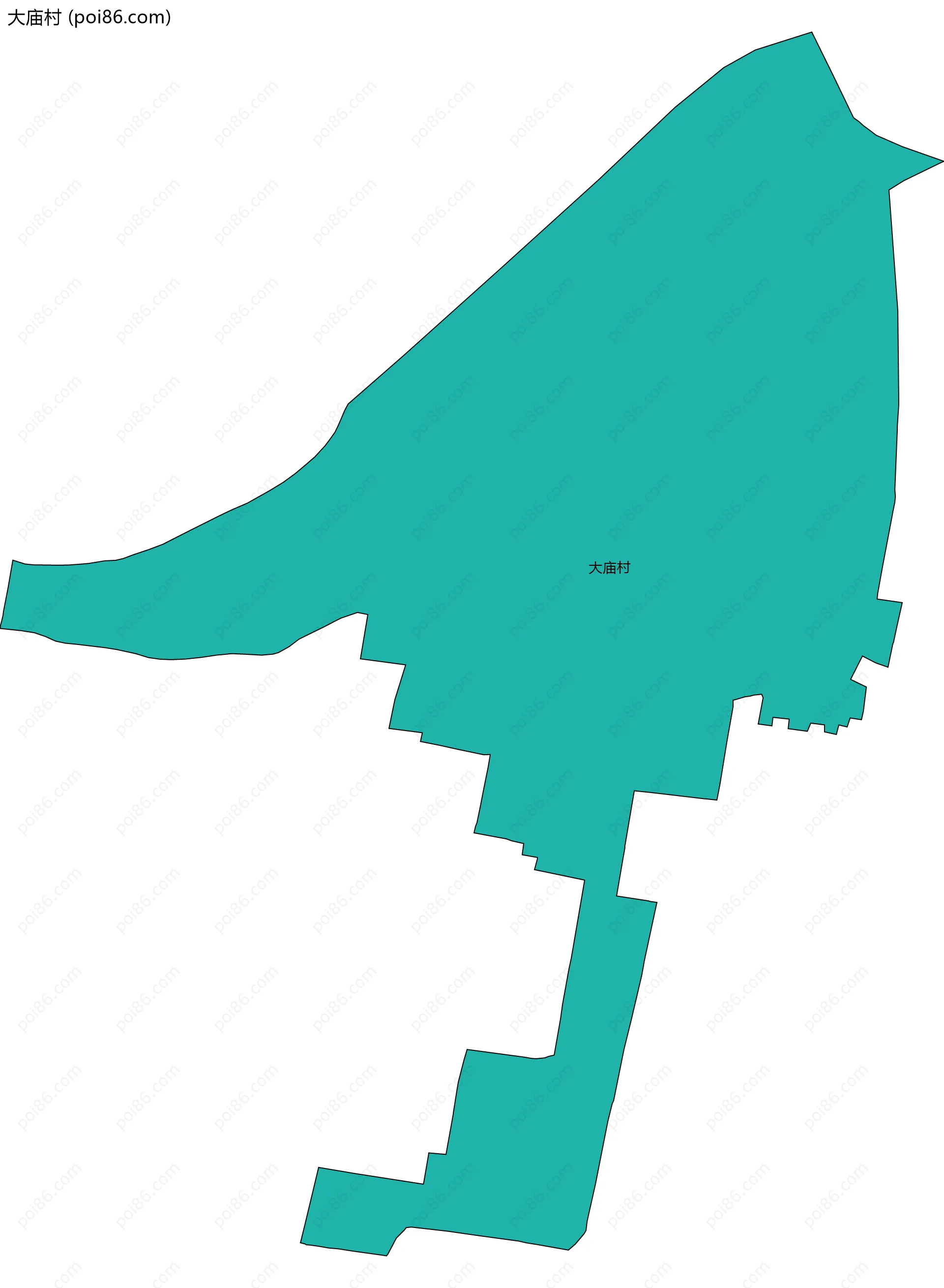 大庙村边界地图