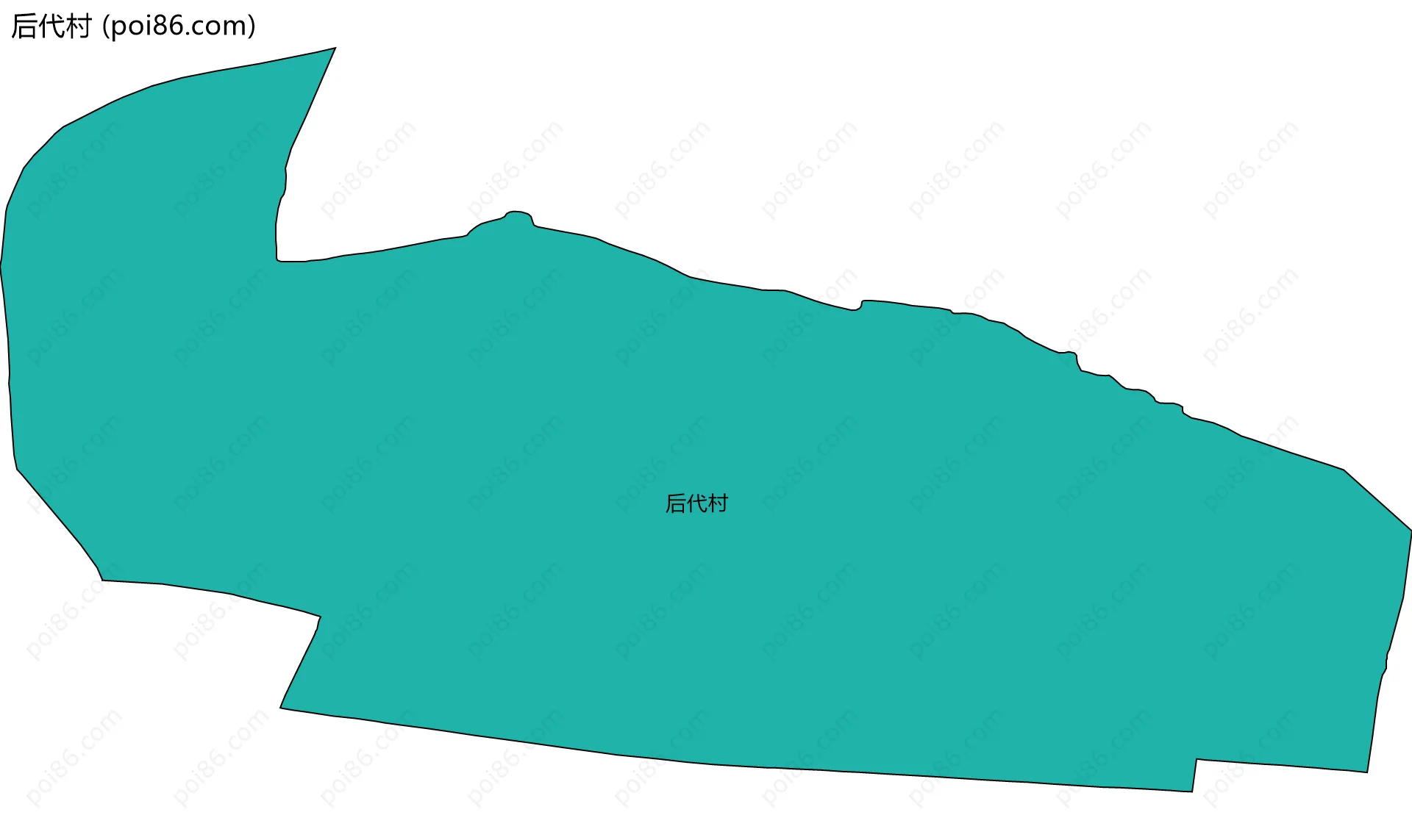 后代村边界地图