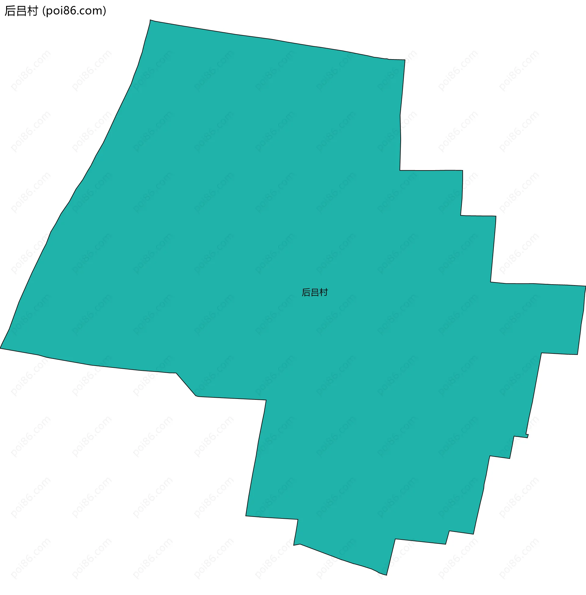 后吕村边界地图