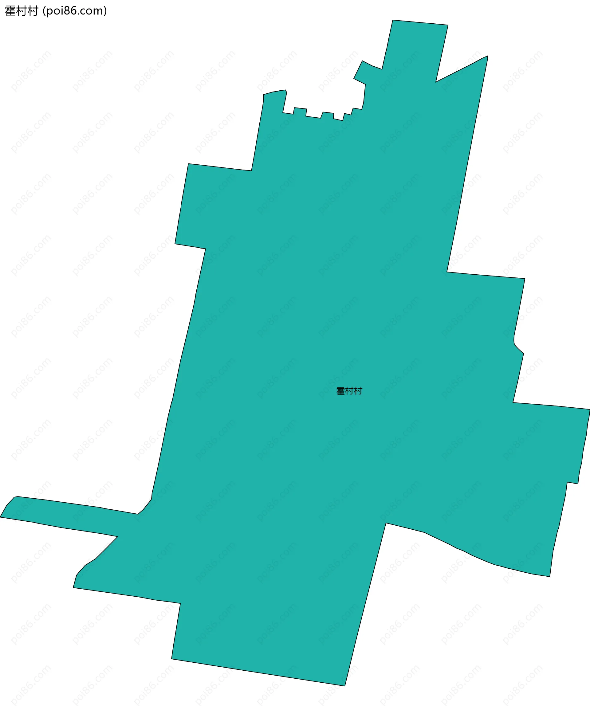 霍村村边界地图