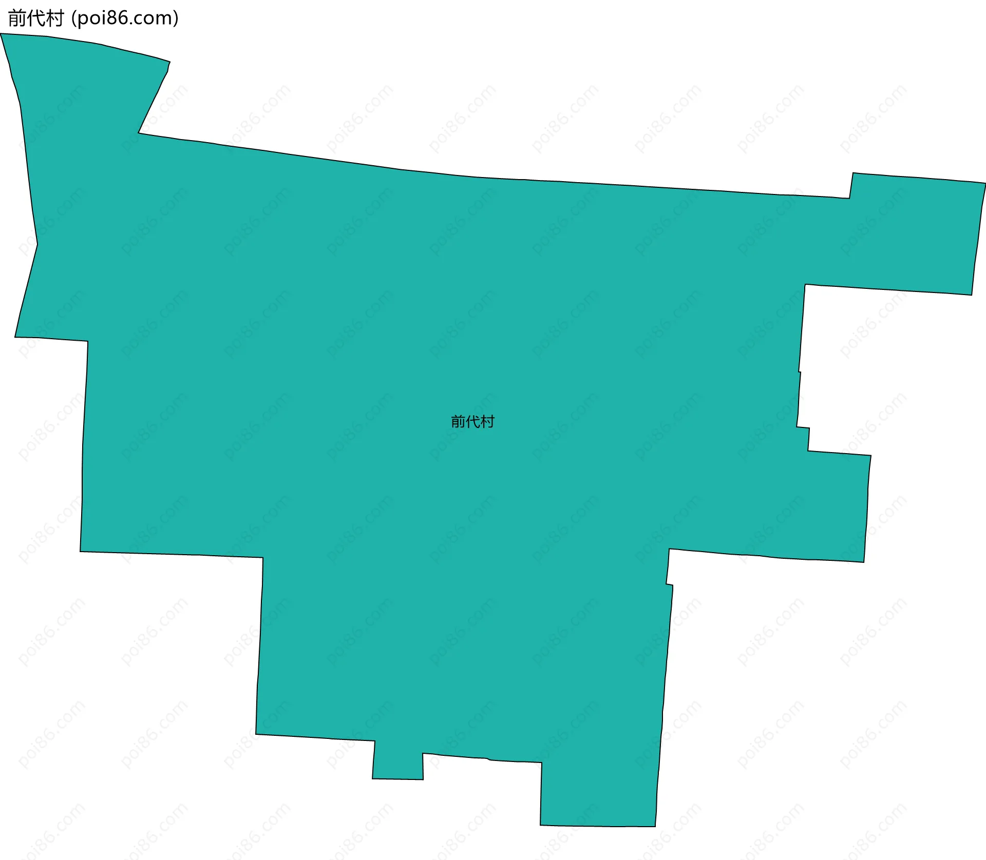 前代村边界地图