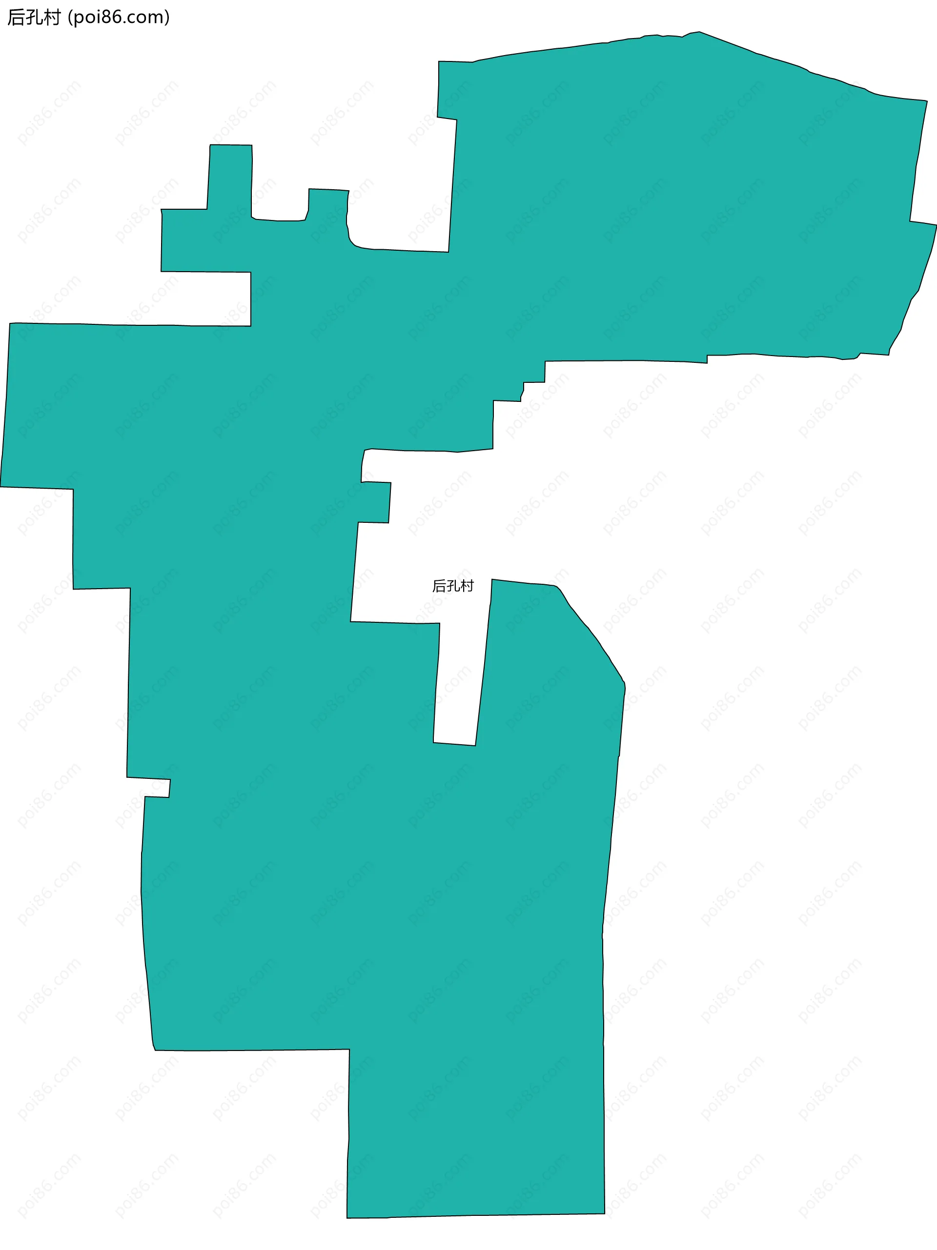 后孔村边界地图