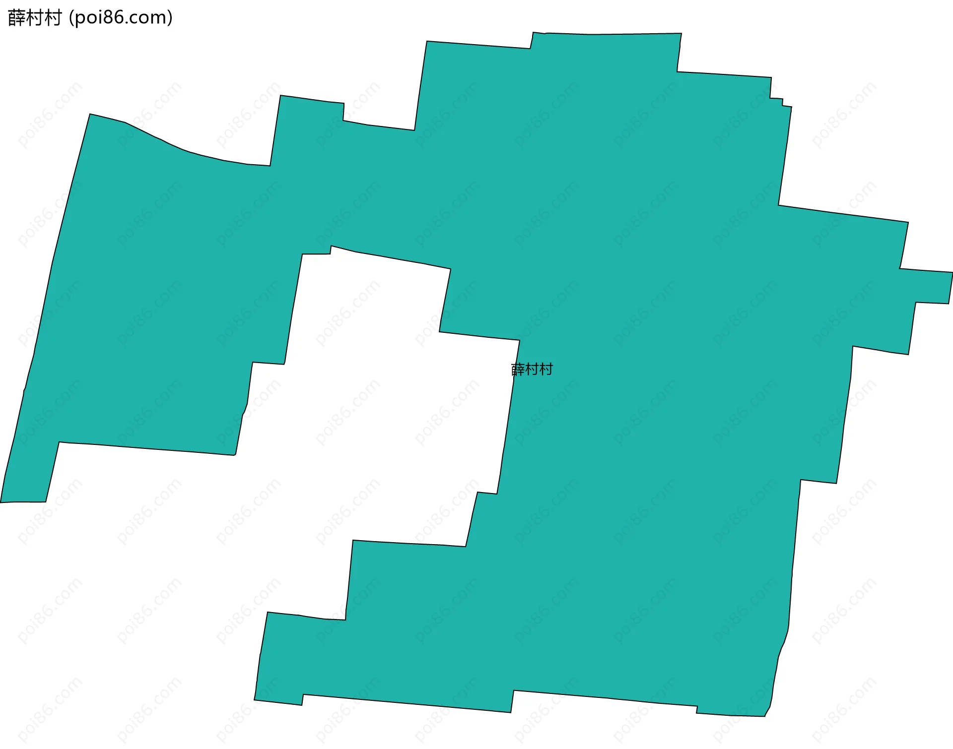 薛村村边界地图