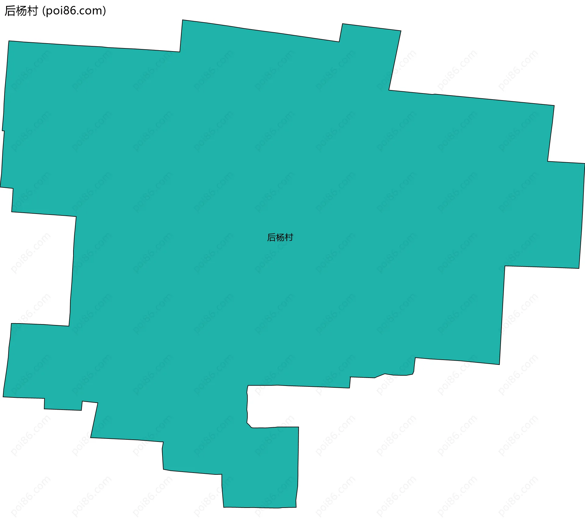 后杨村边界地图