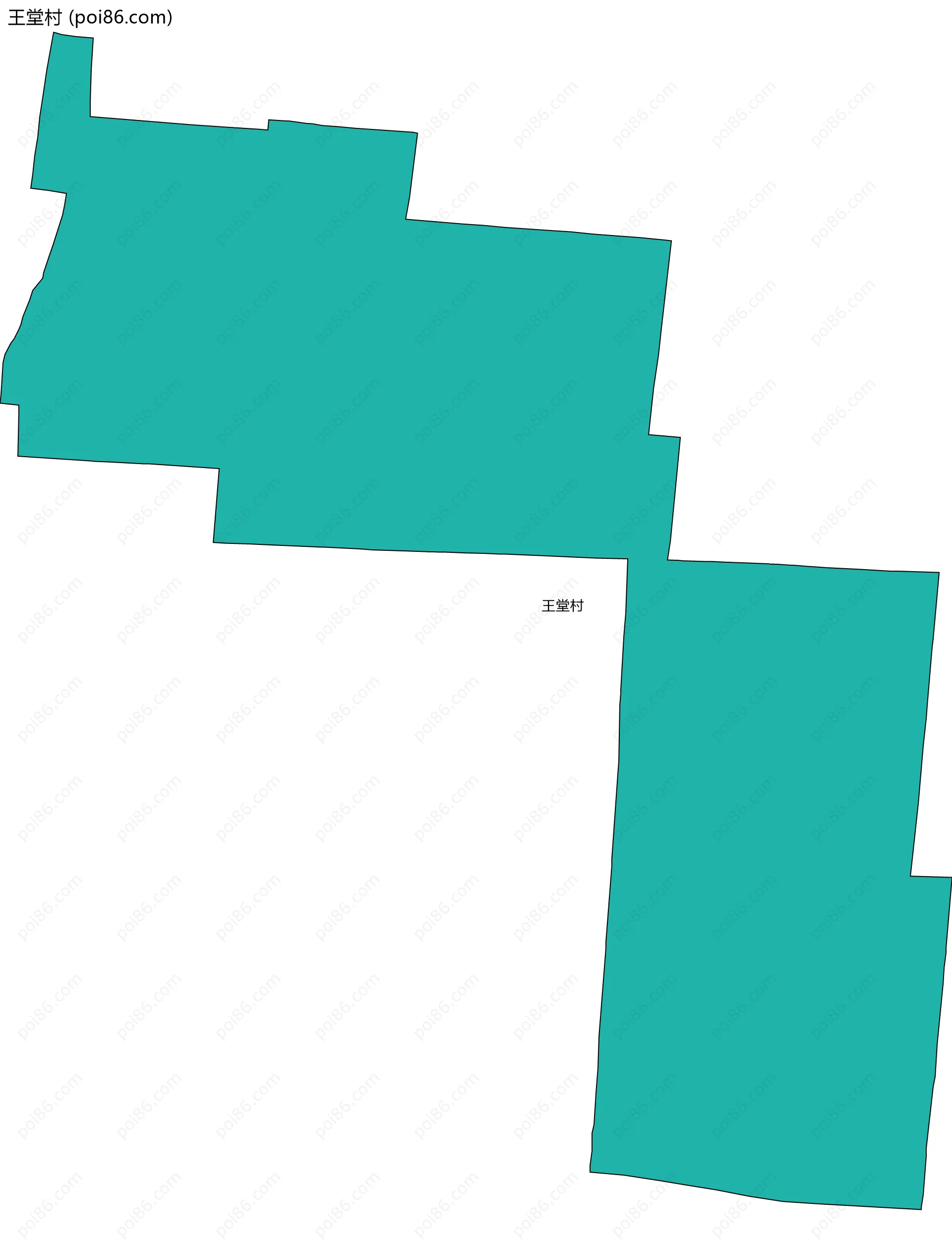 王堂村边界地图