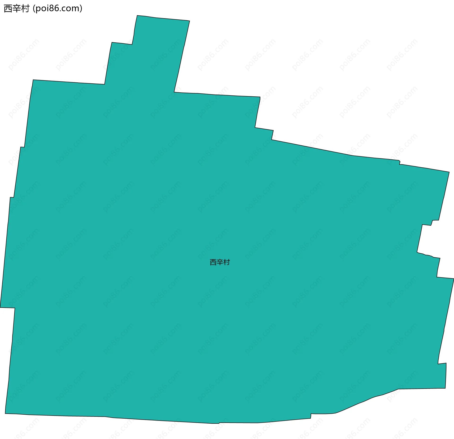 西辛村边界地图
