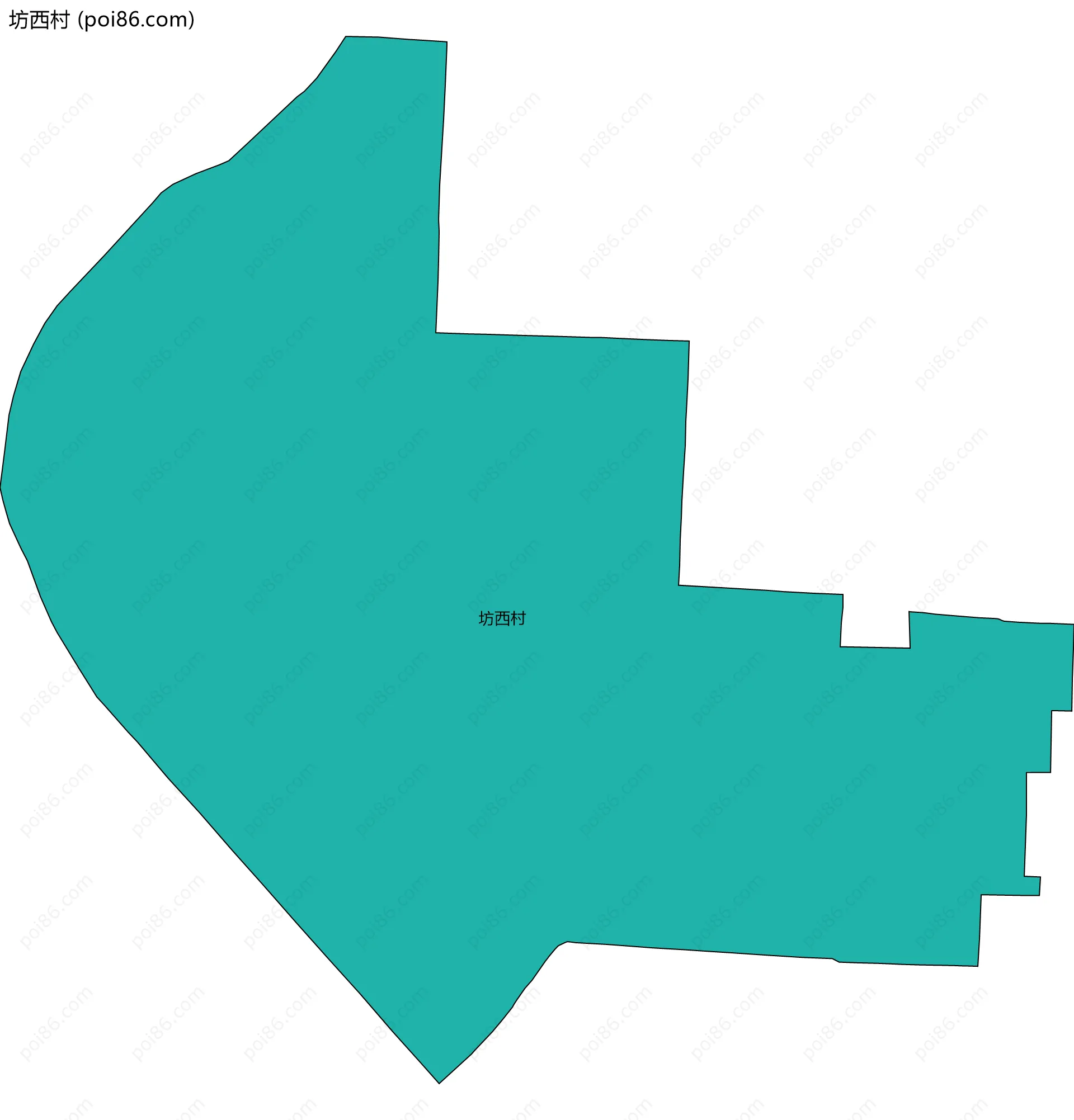 坊西村边界地图