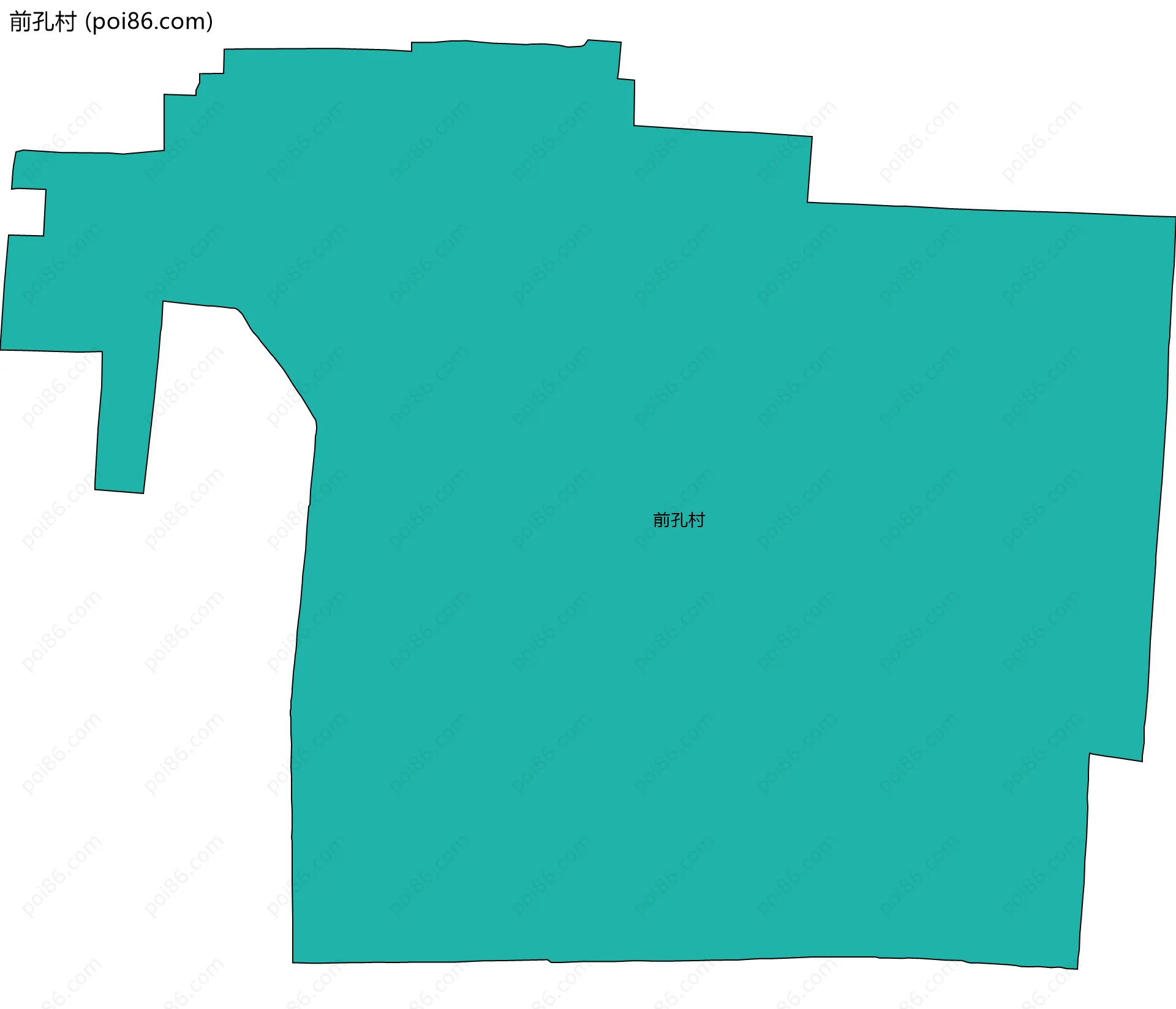 前孔村边界地图