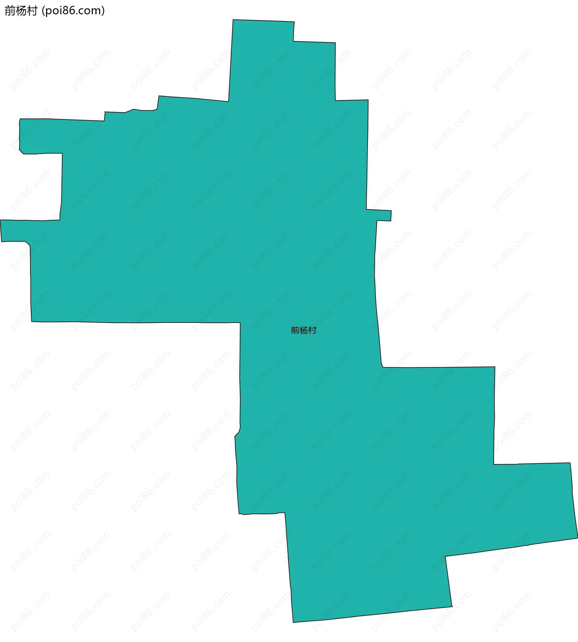 前杨村边界地图