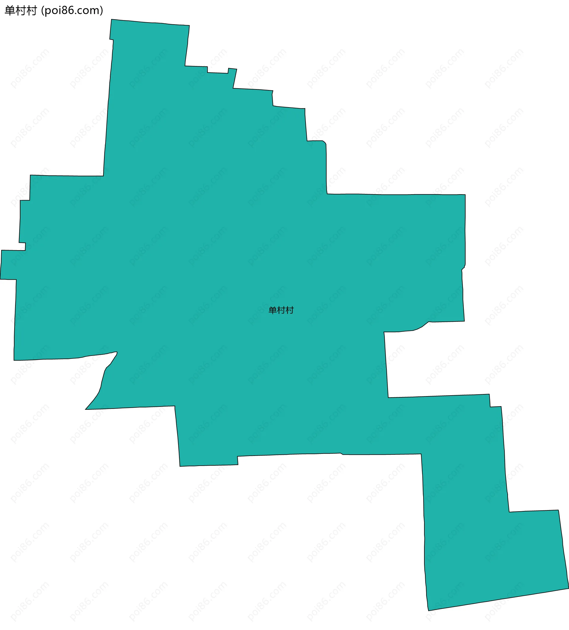 单村村边界地图