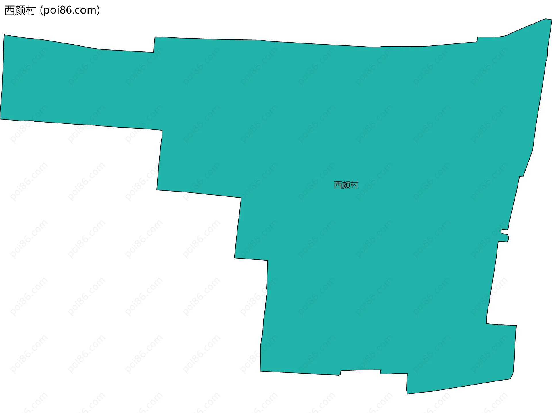 西颜村边界地图