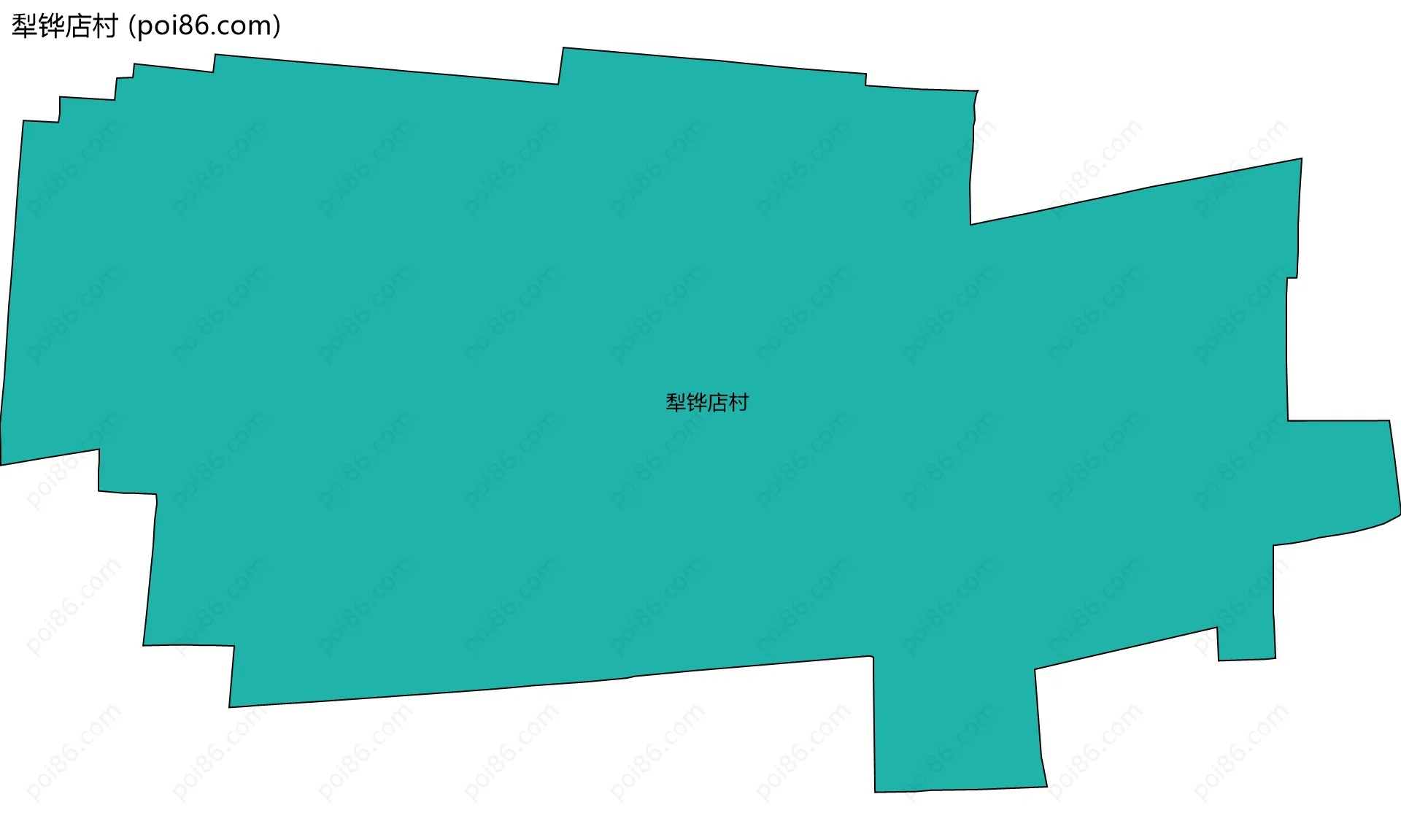 犁铧店村边界地图