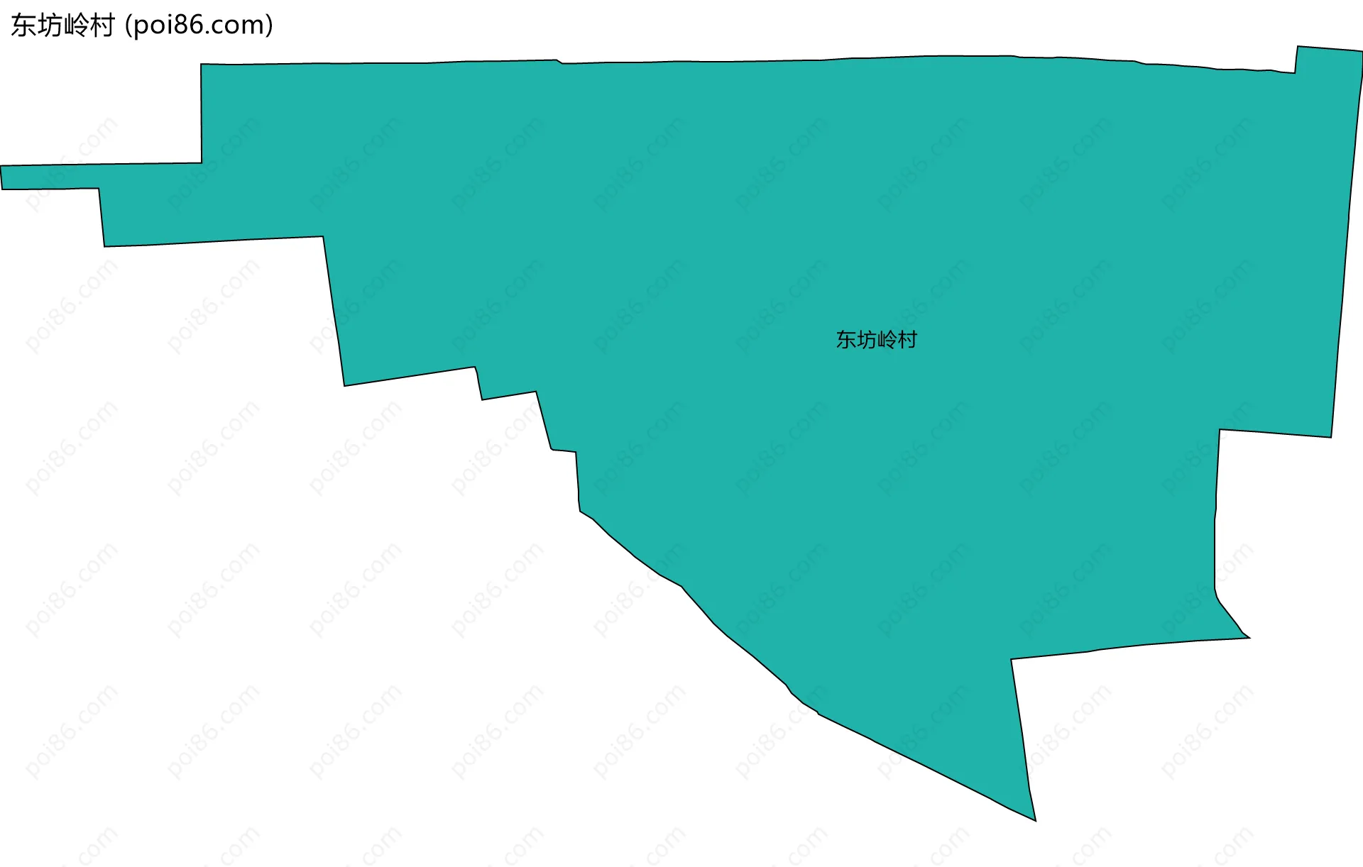 东坊岭村边界地图