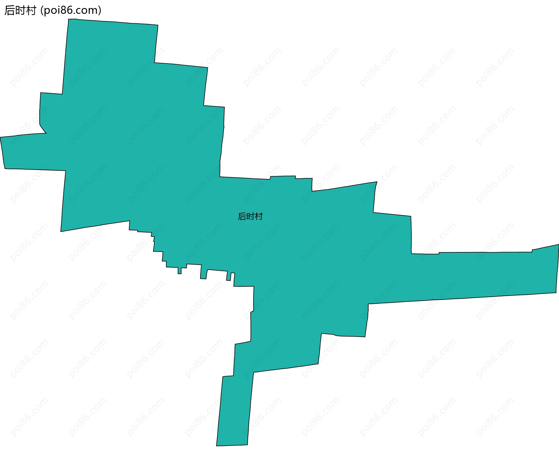 后时村边界地图