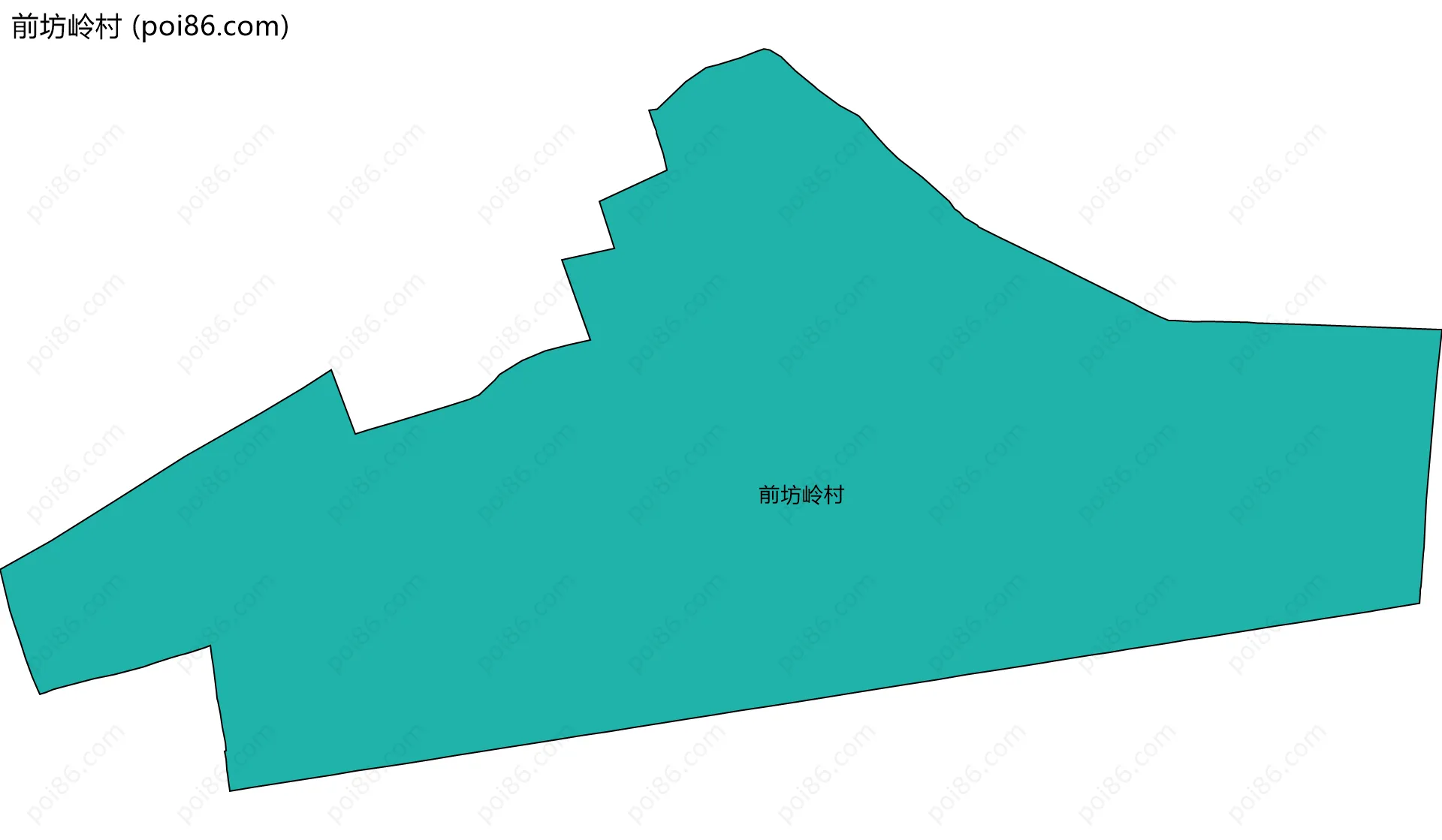 前坊岭村边界地图