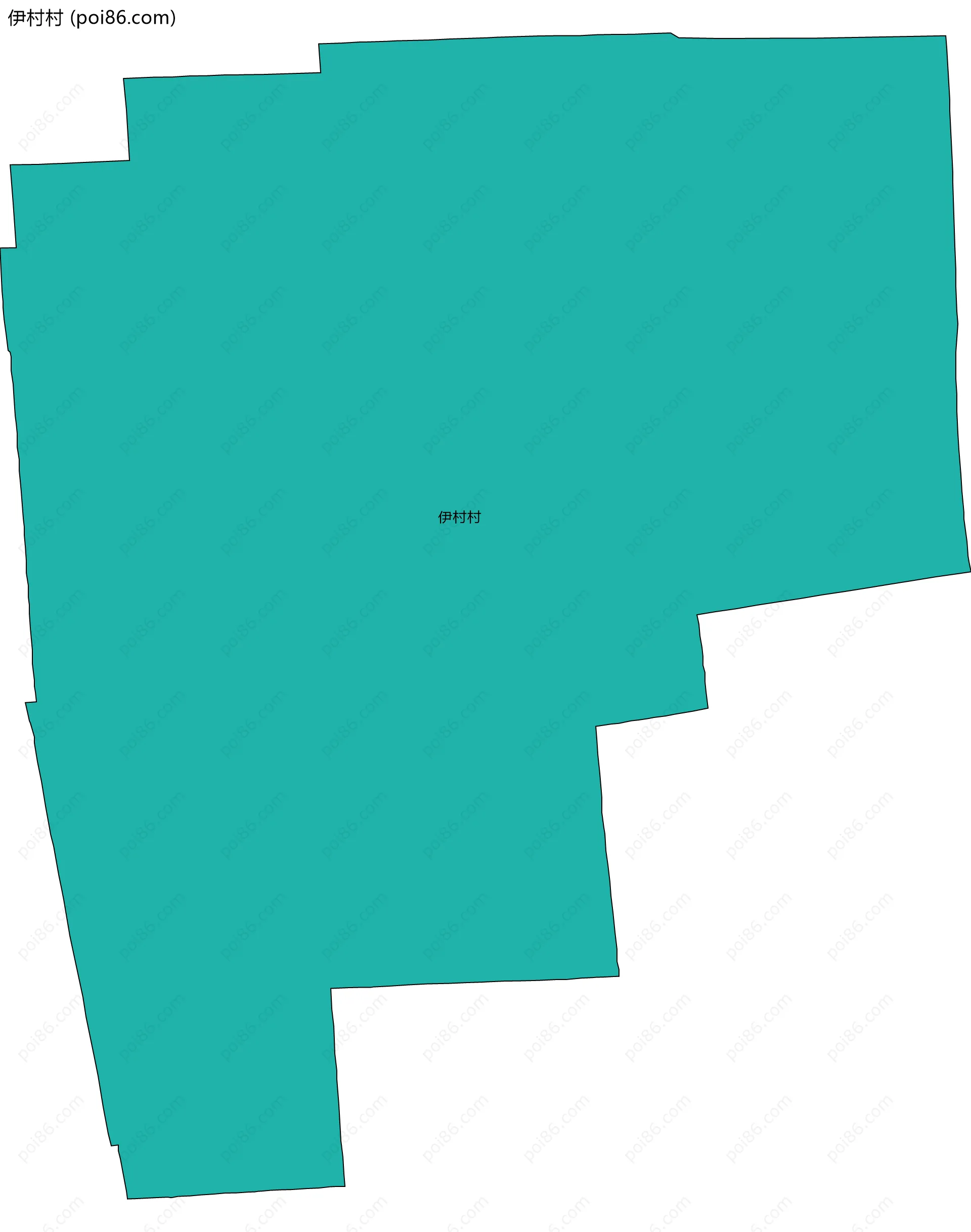 伊村村边界地图