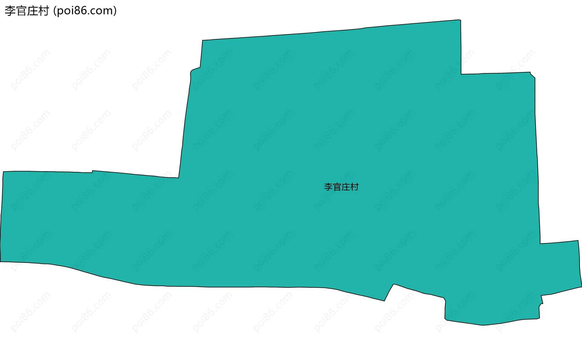 李官庄村边界地图