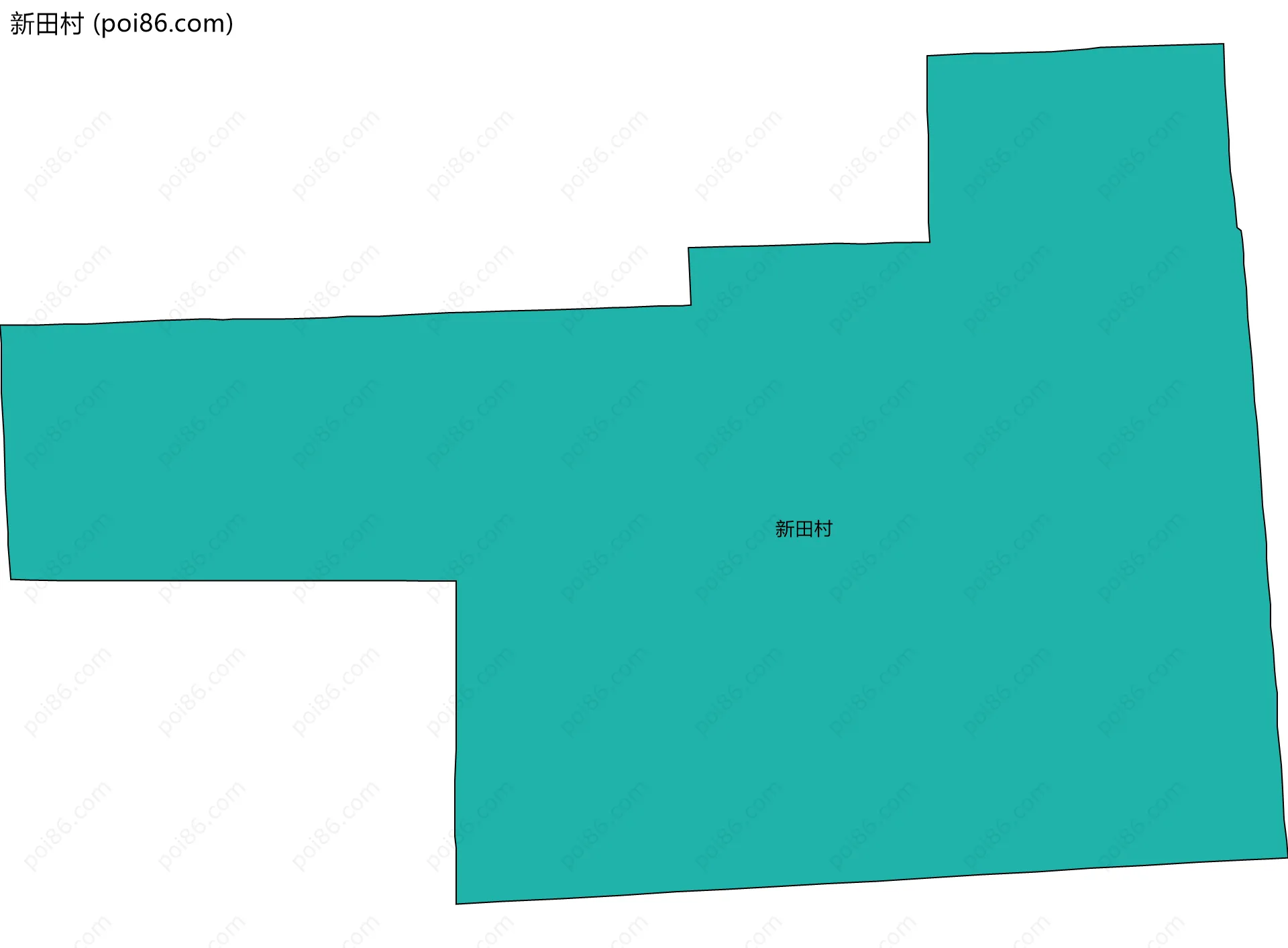 新田村边界地图