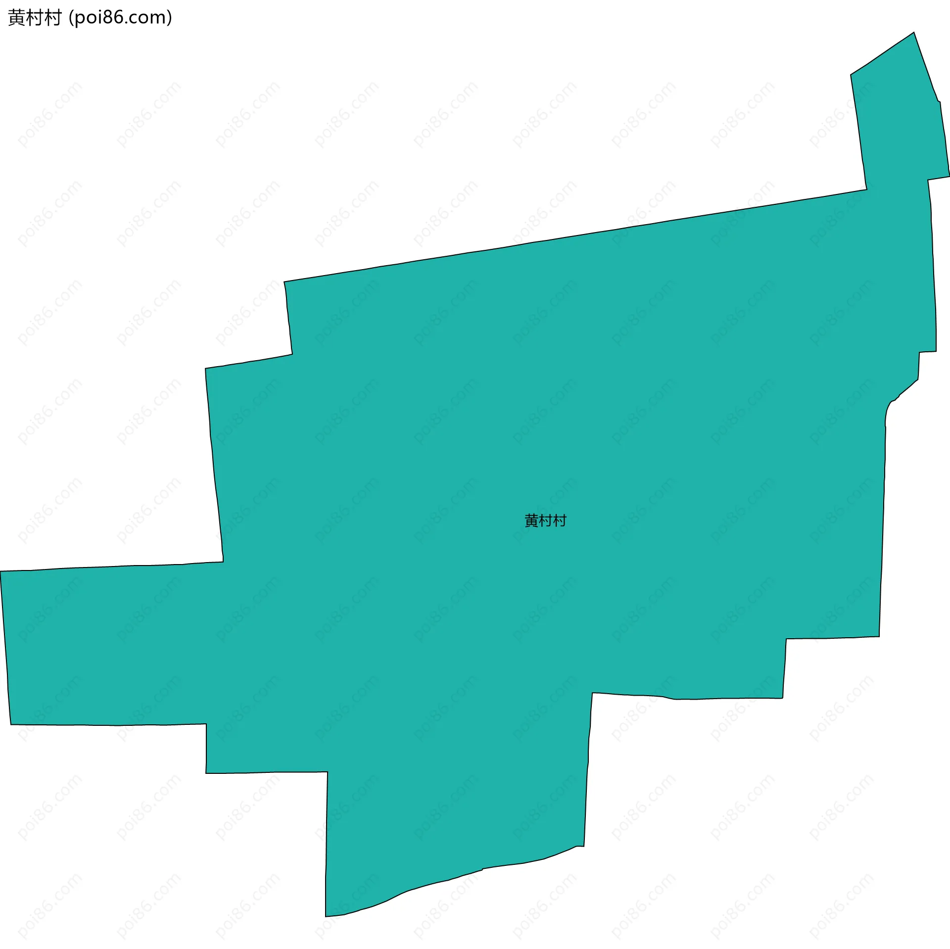 黄村村边界地图