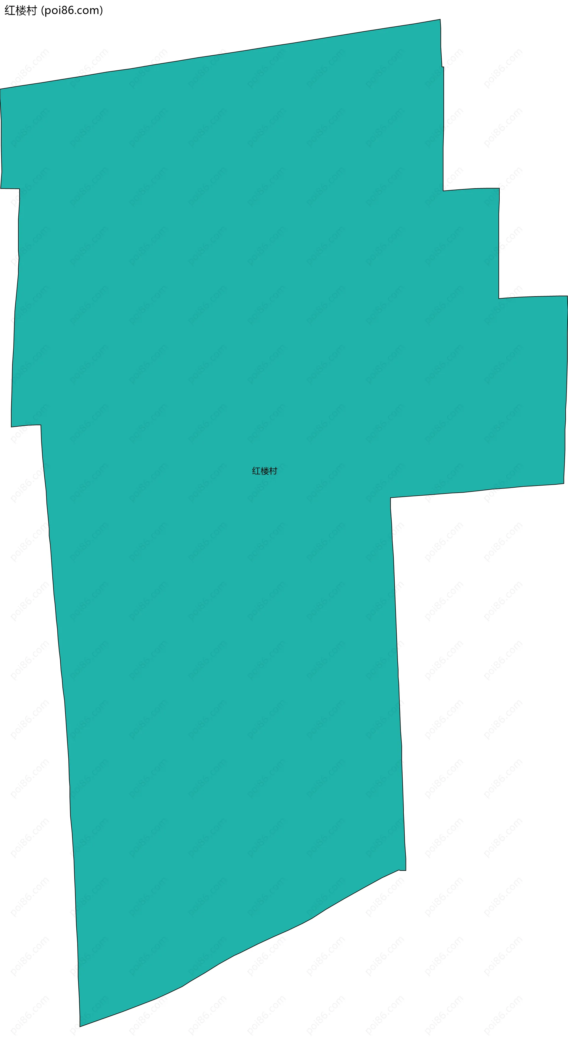 红楼村边界地图