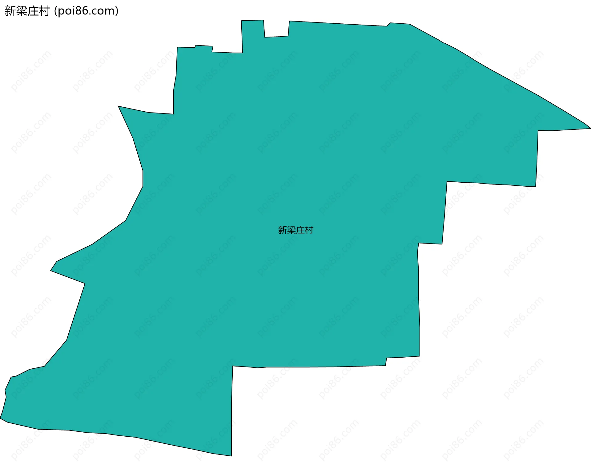 新梁庄村边界地图