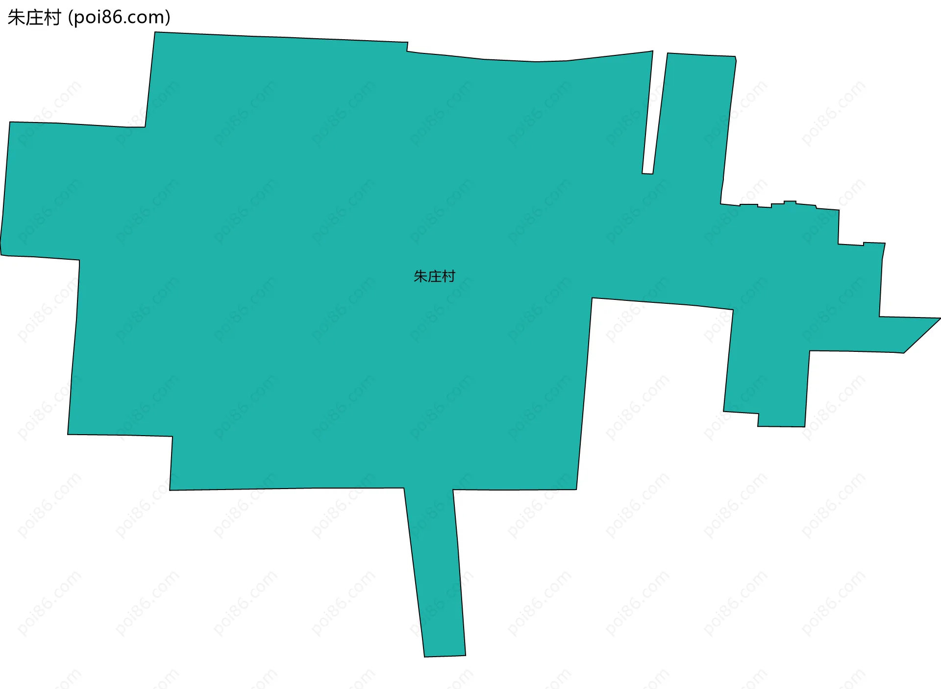 朱庄村边界地图