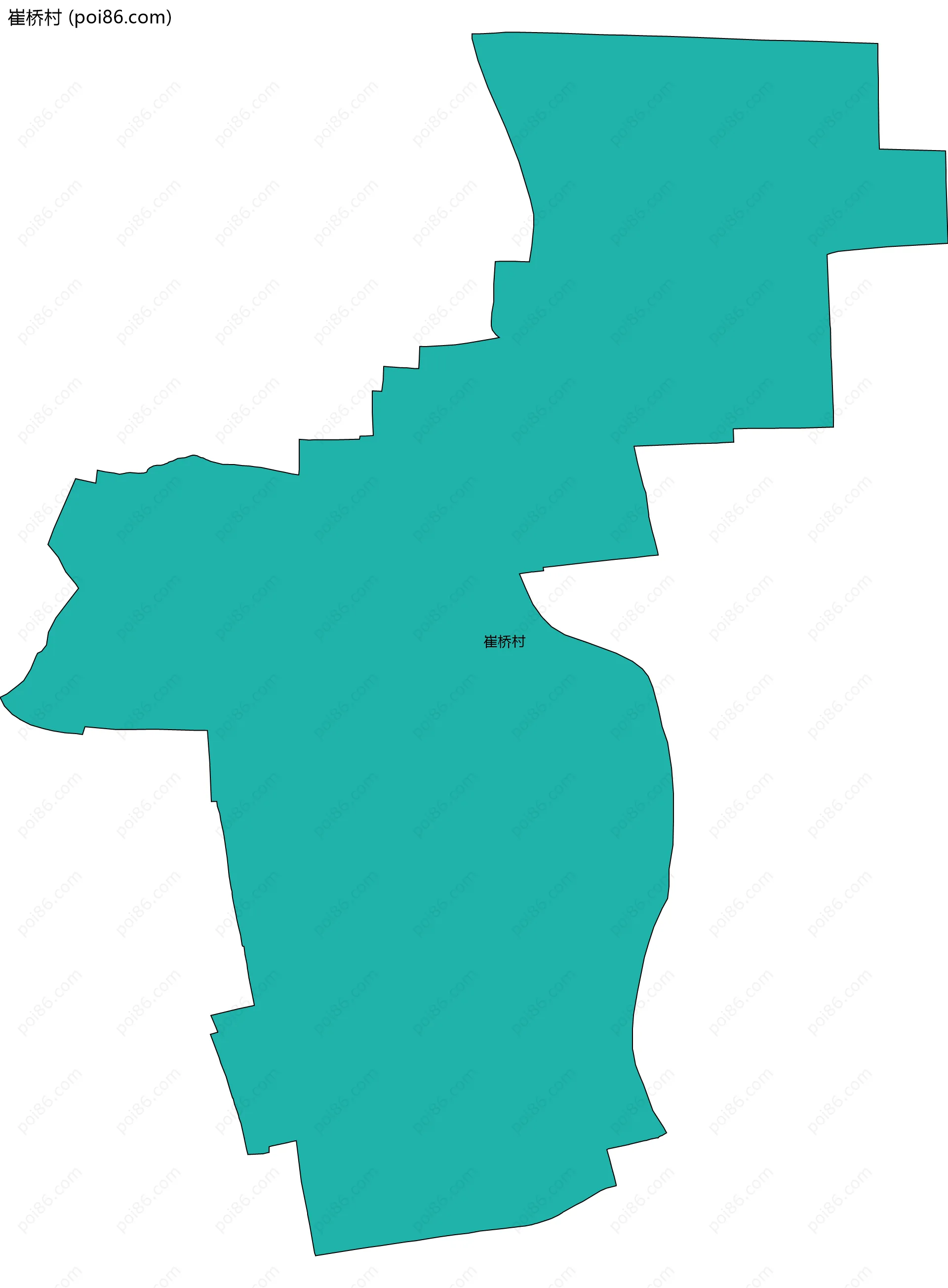 崔桥村边界地图