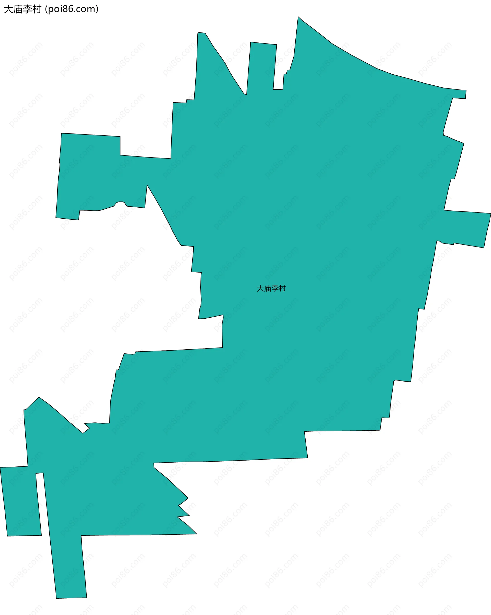 大庙李村边界地图