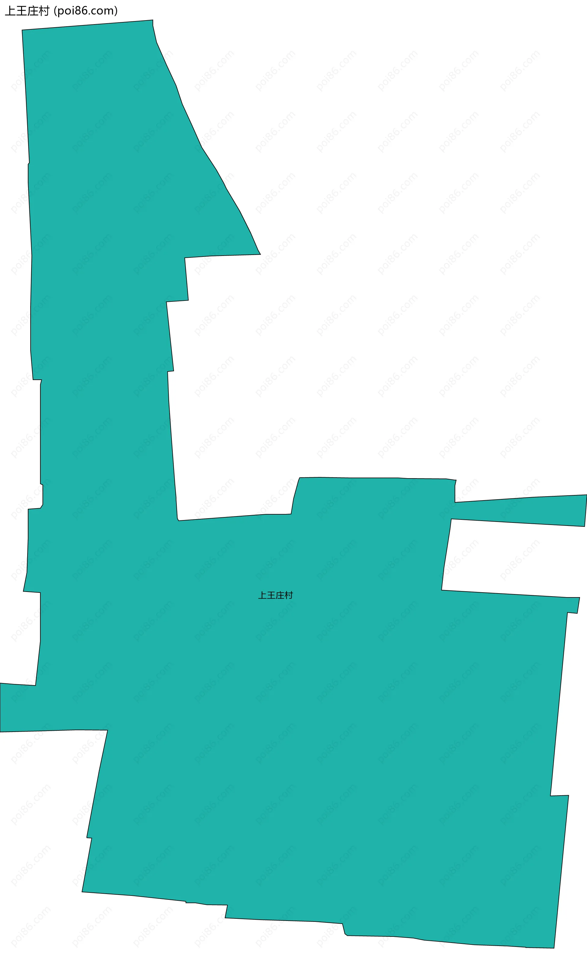 上王庄村边界地图