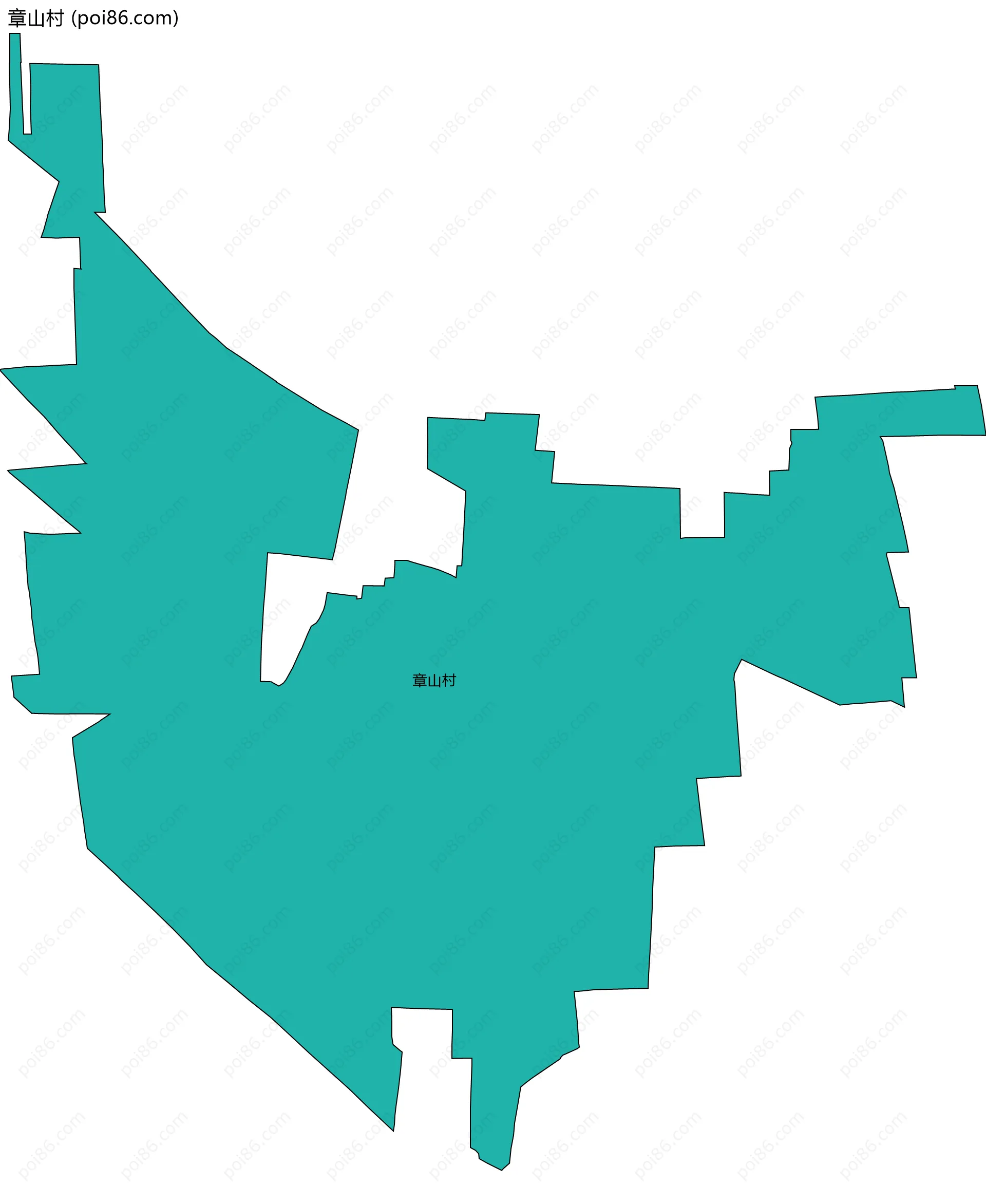 章山村边界地图