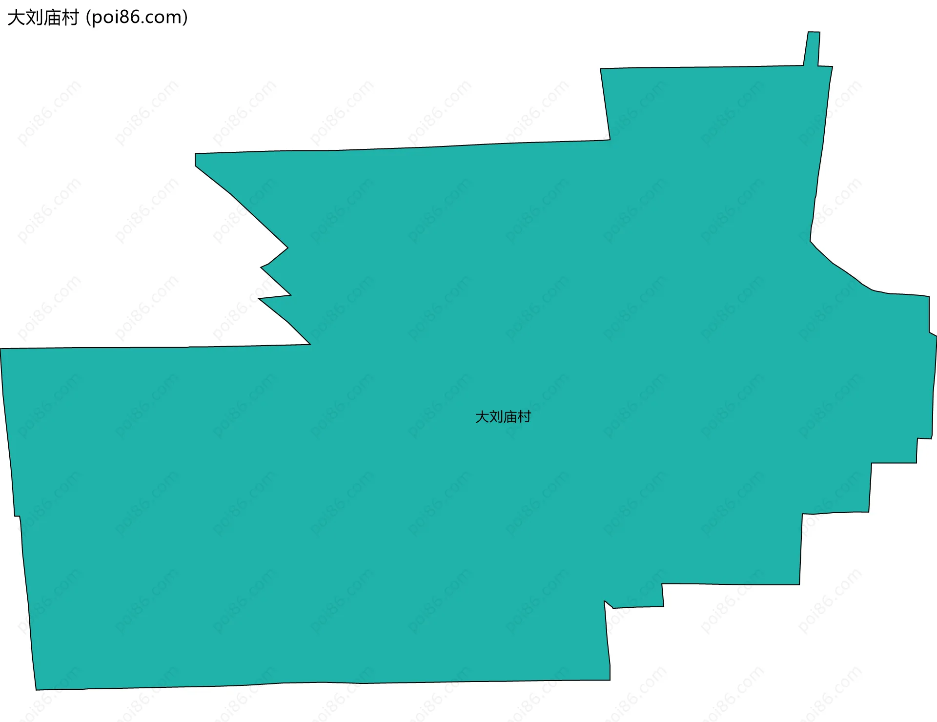 大刘庙村边界地图