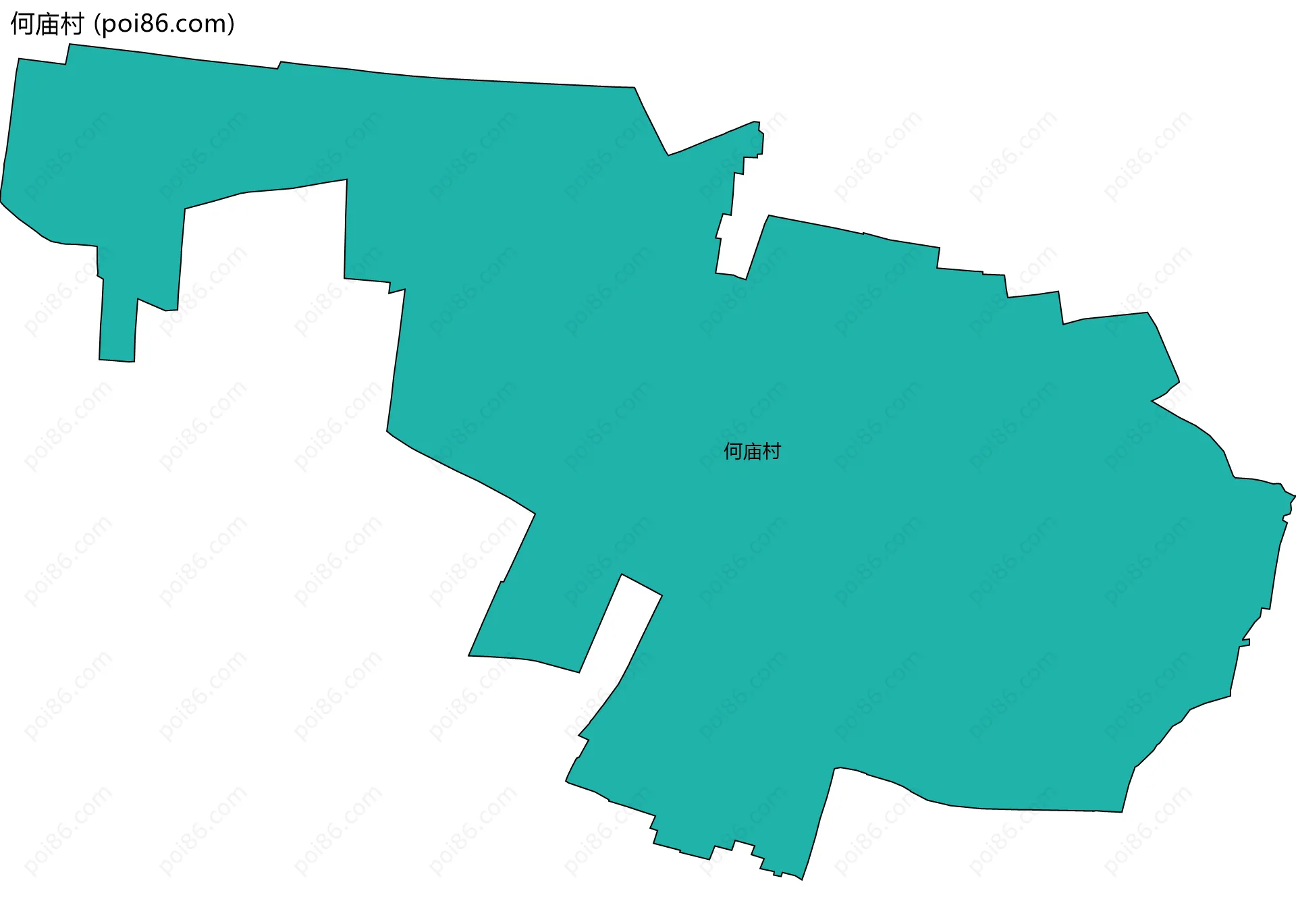 何庙村边界地图