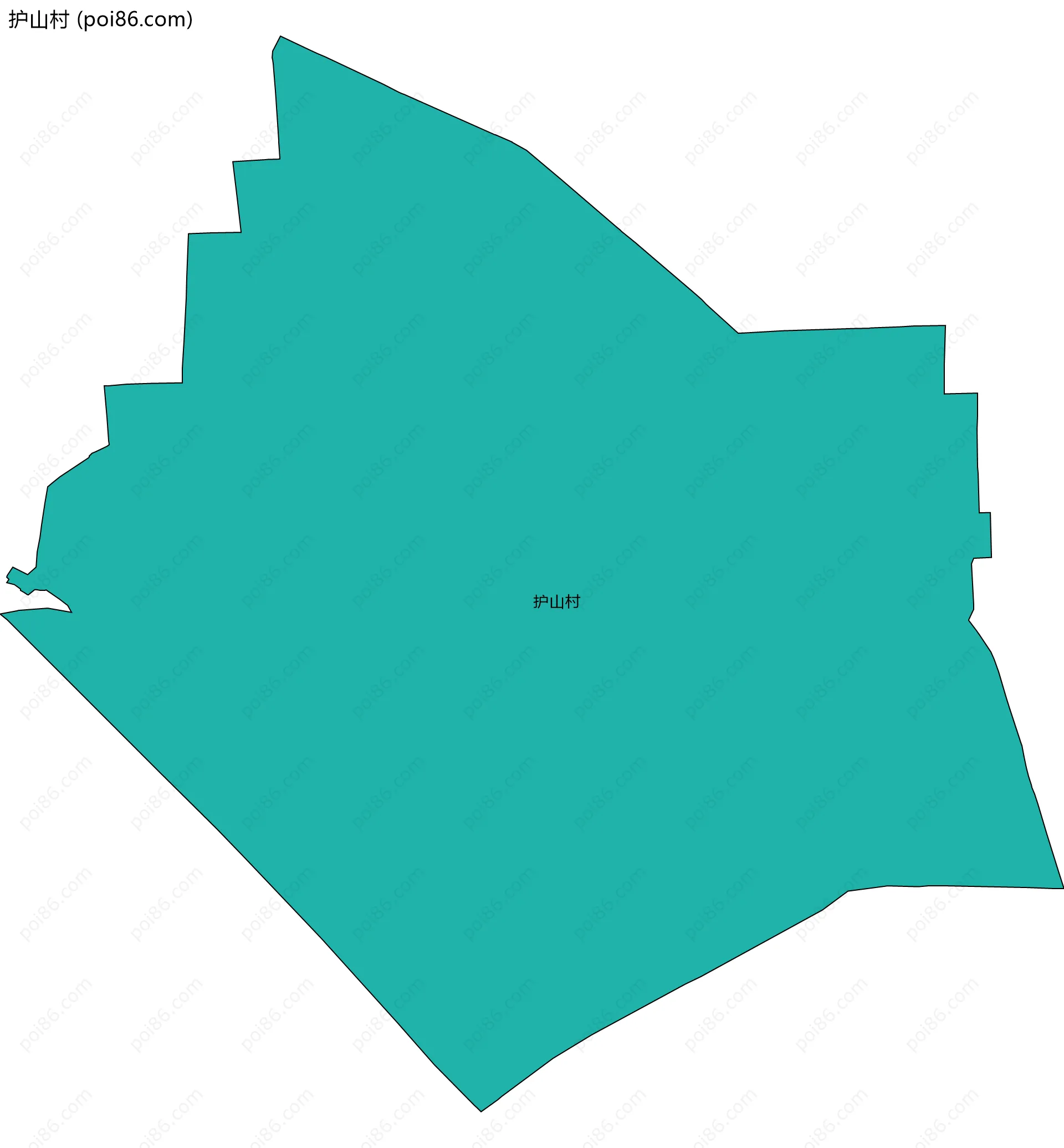 护山村边界地图
