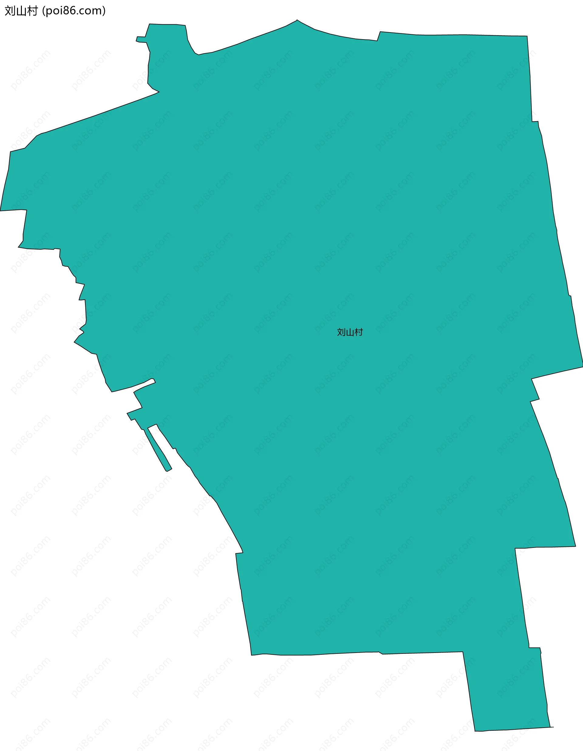 刘山村边界地图